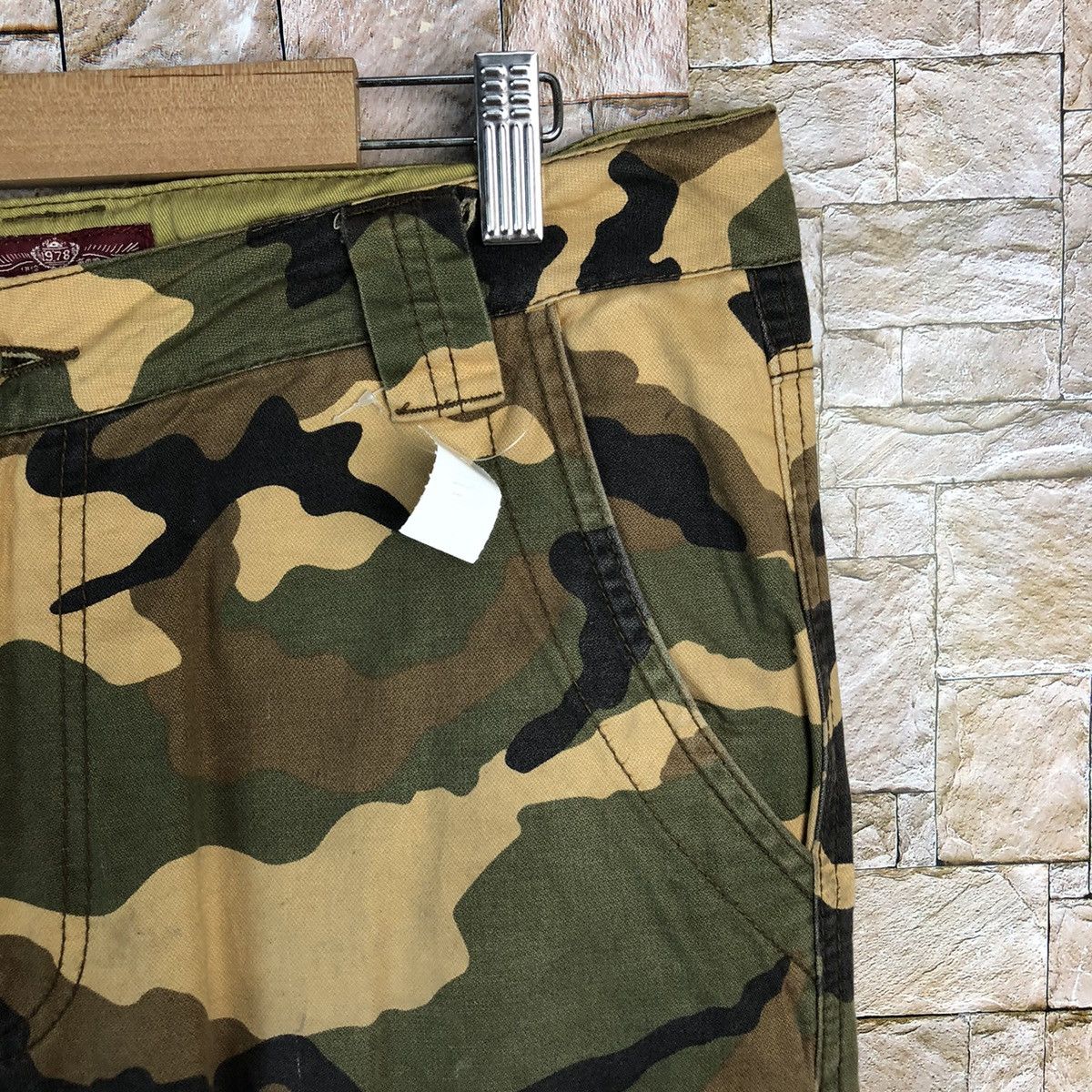 Japanese Brand Matchstick Camo Brown Cargo Multipocket Pants #A138 Size US 31 - 9 Thumbnail