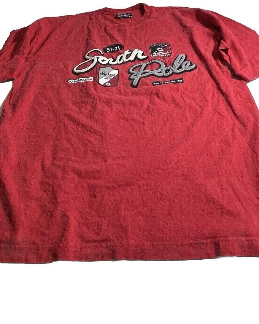 Southpole × Vintage Southpole Mens XL Red T-shirt Y2K 100% Cotton USA AUTHENTIC Size US XL / EU 56 / 4 - 1 Thumbnail
