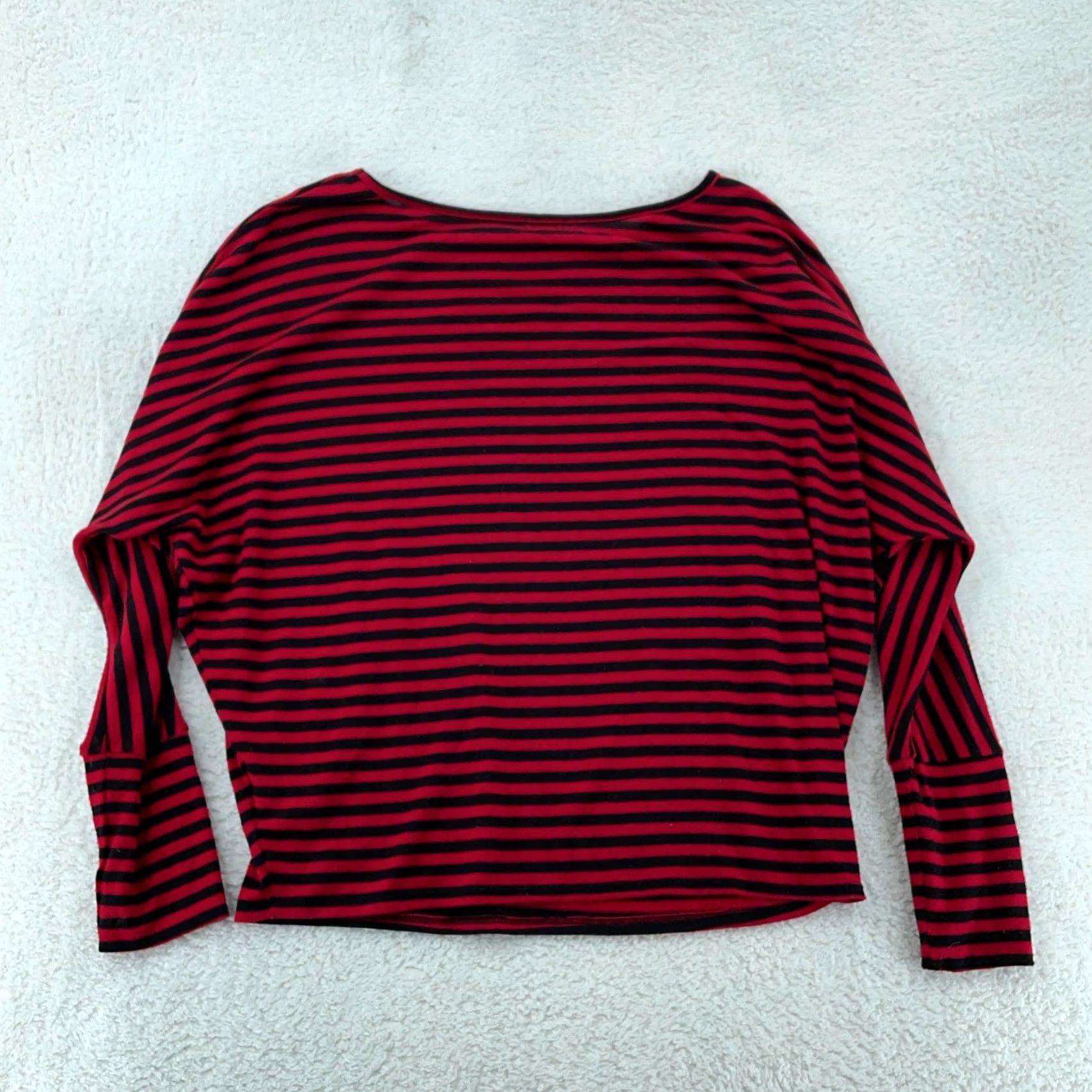 Vintage VINTAGE KUT from the Kloth Shirt Top Women 2XL Red Black Stripe Long Sleeve USA Shirt Size XXL / US 16-18 / IT 52-54 - 5 Thumbnail