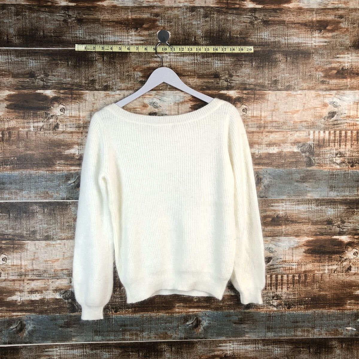 Homespun Knitwear × Japanese Brand DLL Je Chichi White mohair shaggy Knitwear #C043 Size M / US 6-8 / IT 42-44 - 11 Thumbnail