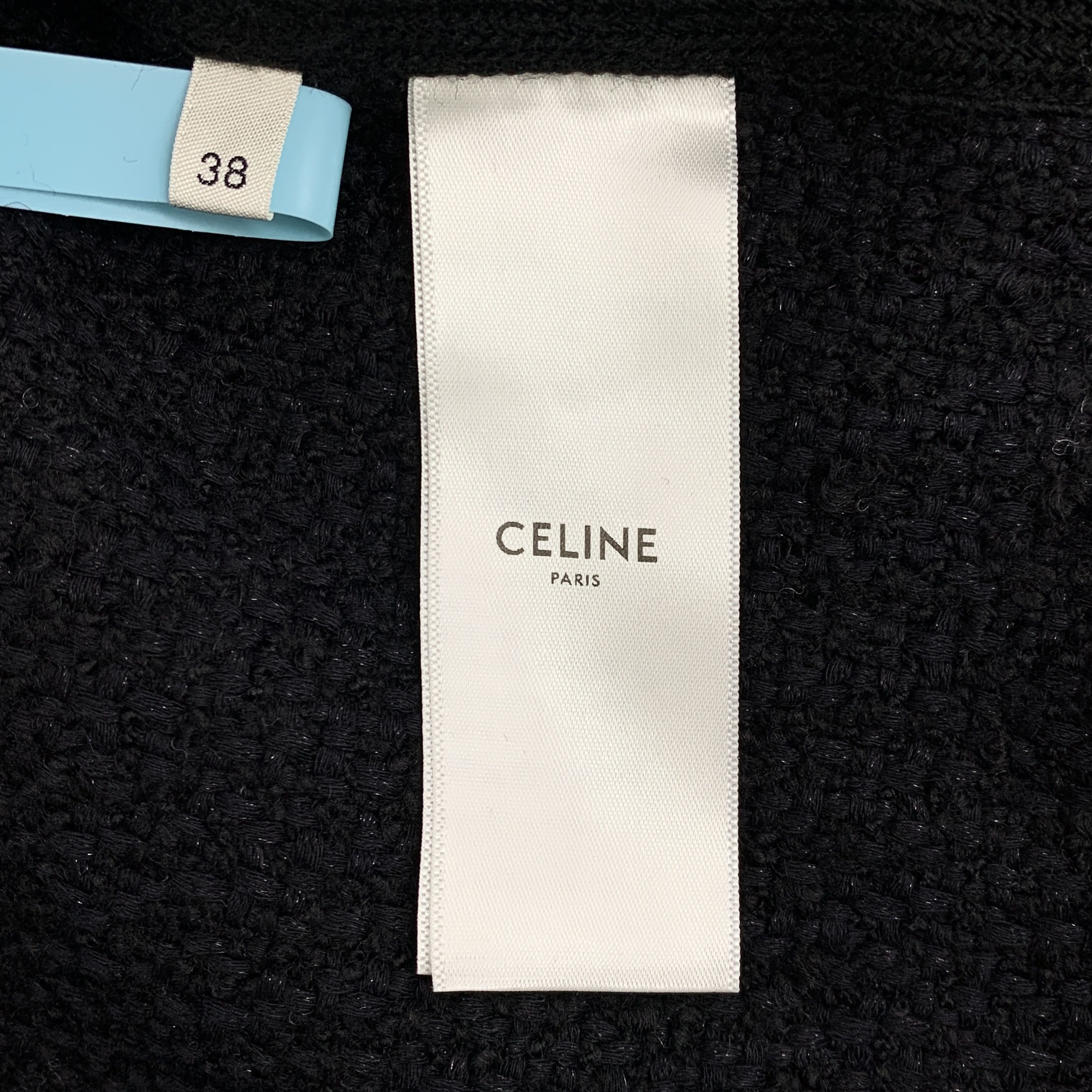 Celine Celine Tweed Hoodie Jacket Black (38) Size XS / US 0-2 / IT 36-38 - 6 Thumbnail