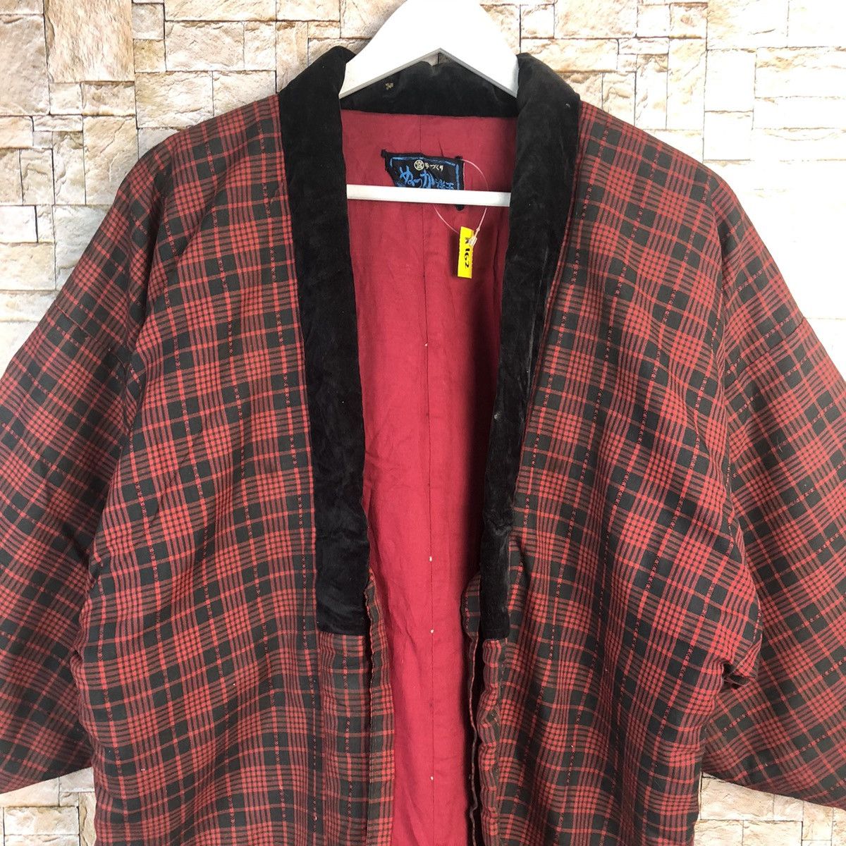 Japanese Brand Kimono Red Checkred vintage japan #A162 Size US L / EU 52-54 / 3 - 5 Thumbnail