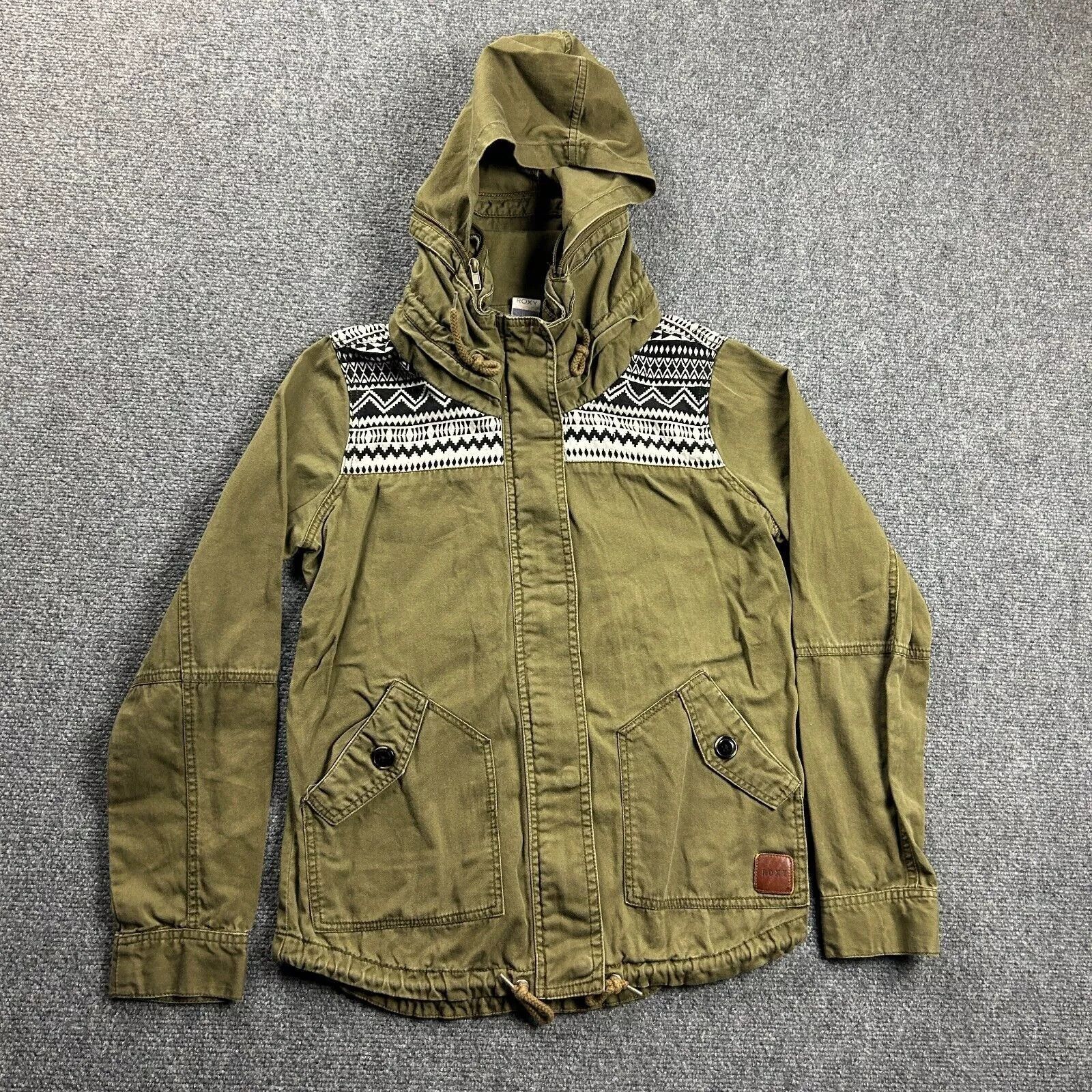 Other Roxy Jacket Womens Small Full Zip Military Aztec Navajo Size S / US 4 / IT 40 - 1 Thumbnail