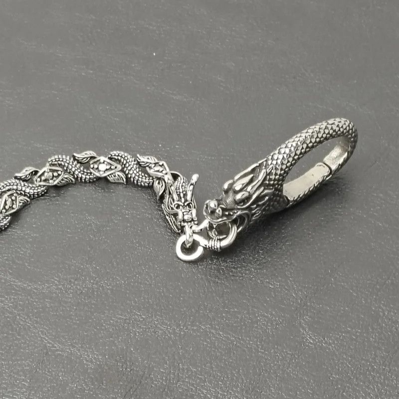 Jewelry Dragon Head Punk Pants Chain Silver Size ONE SIZE - 4 Thumbnail