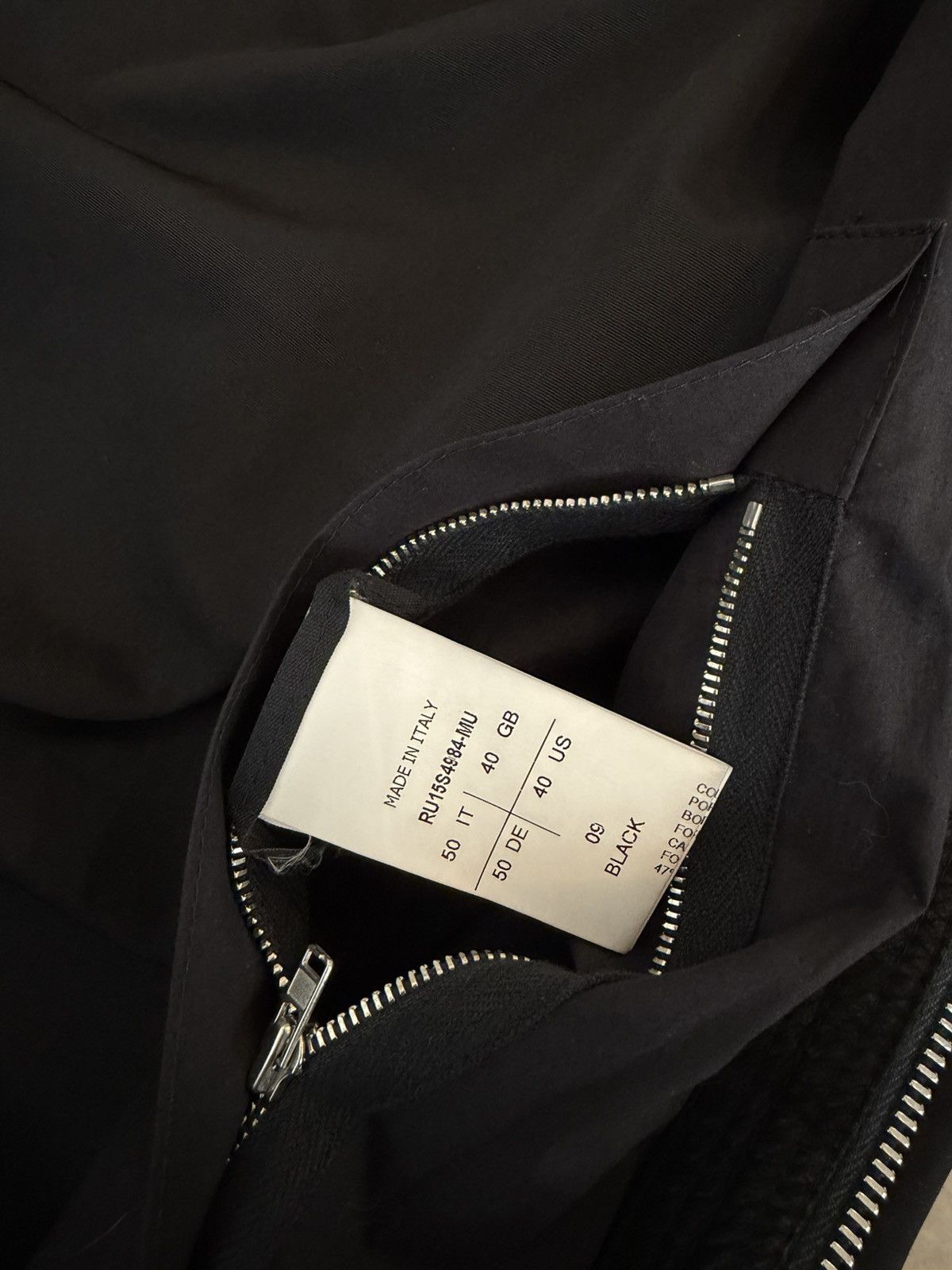 Rick Owens SS15 Vicious Leather Trim Nylon Hooded Liner size 50 Size US M / EU 48-50 / 2 - 4 Thumbnail