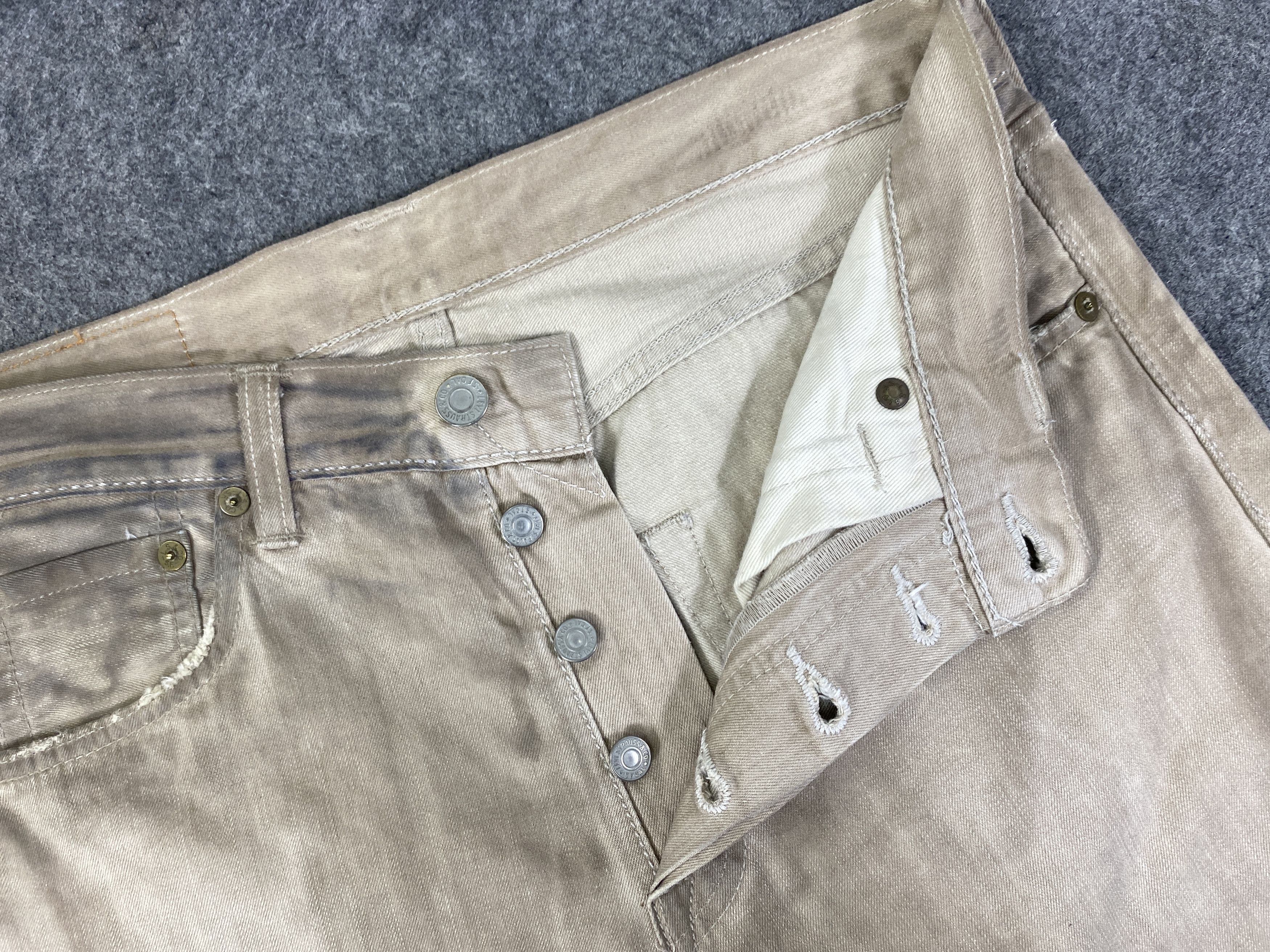 Levi's Dirty Khaki Vintage Levis 501 Jeans 30x25.5 - JN3180 Size US 30 / EU 46 - 6 Thumbnail