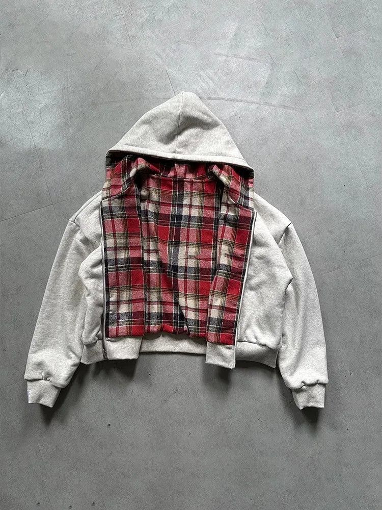 Japanese Brand Vintage Oversized Reversible Plaid Zip Up Hoodie Size US L / EU 52-54 / 3 - 1 Thumbnail