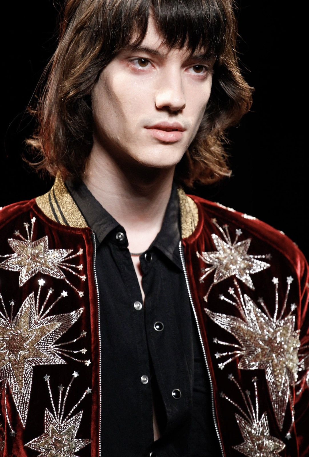 Saint Laurent Paris *RARE* Saint Laurent Paris SS15 Star Velvet Jacket Size US XS / EU 42 / 0 - 10 Thumbnail