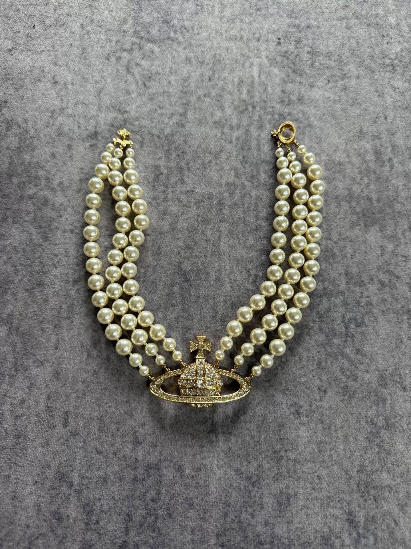 Vivienne Westwood vivienne westwood pearl three-layer necklace Size ONE SIZE - 1 Thumbnail