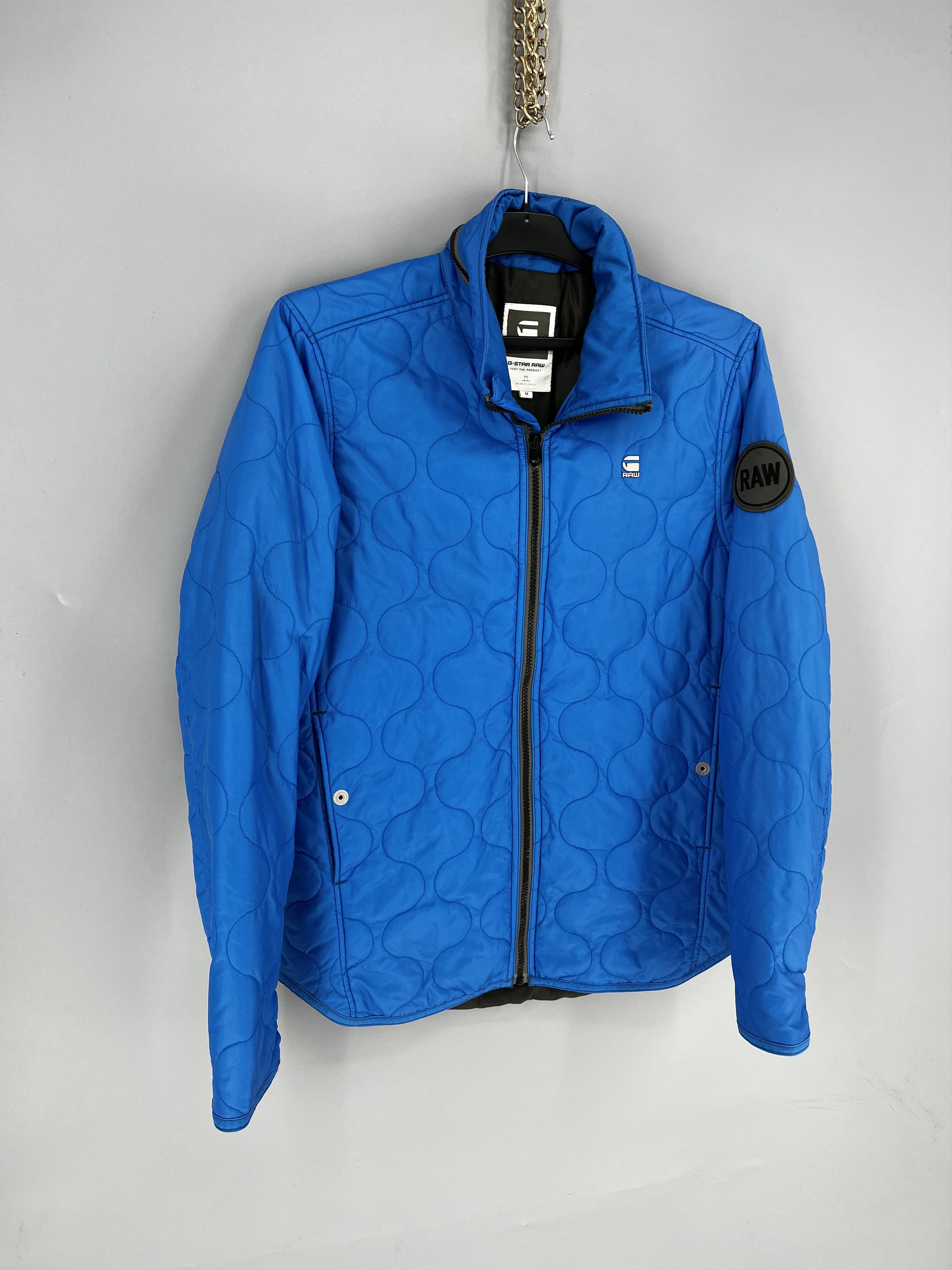 Raw State G-Star RAW Blue Quilted Zip Jacket Men’s Size US M / EU 48-50 / 2 - 2 Thumbnail