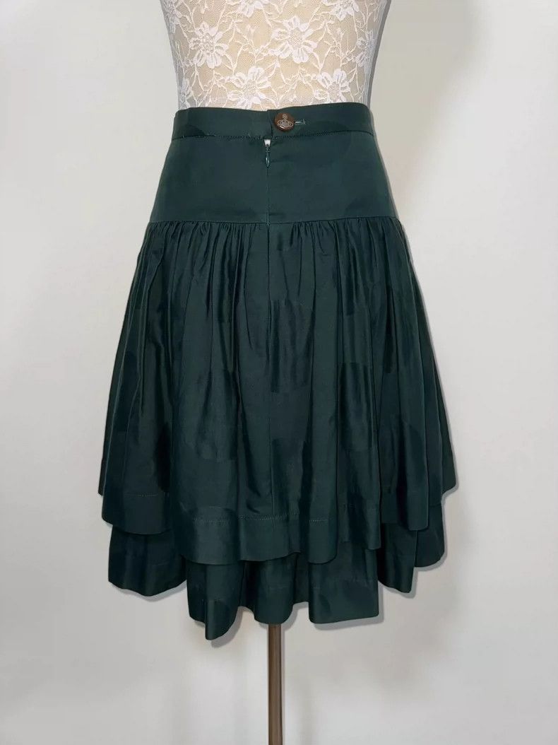 Vivienne Westwood Vivienne Westwood size2 Dark green wavy double pleated skir Size 26" / US 2 / IT 38 - 2 Thumbnail