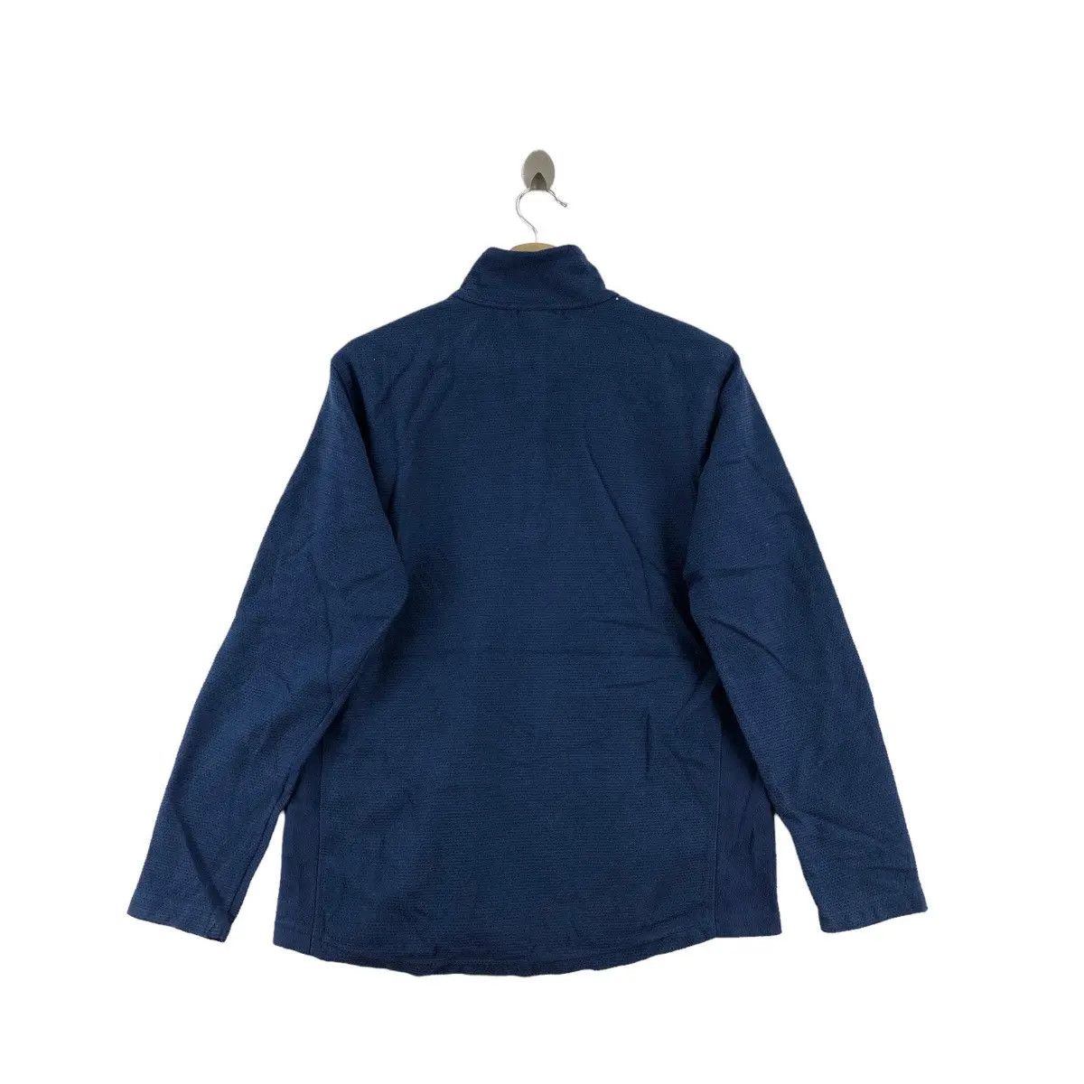 Lands' End Vtg LANDS’ END Minimalist Blue Indigo Outdoor Fleece Sweater Size M / US 6-8 / IT 42-44 - 5 Thumbnail