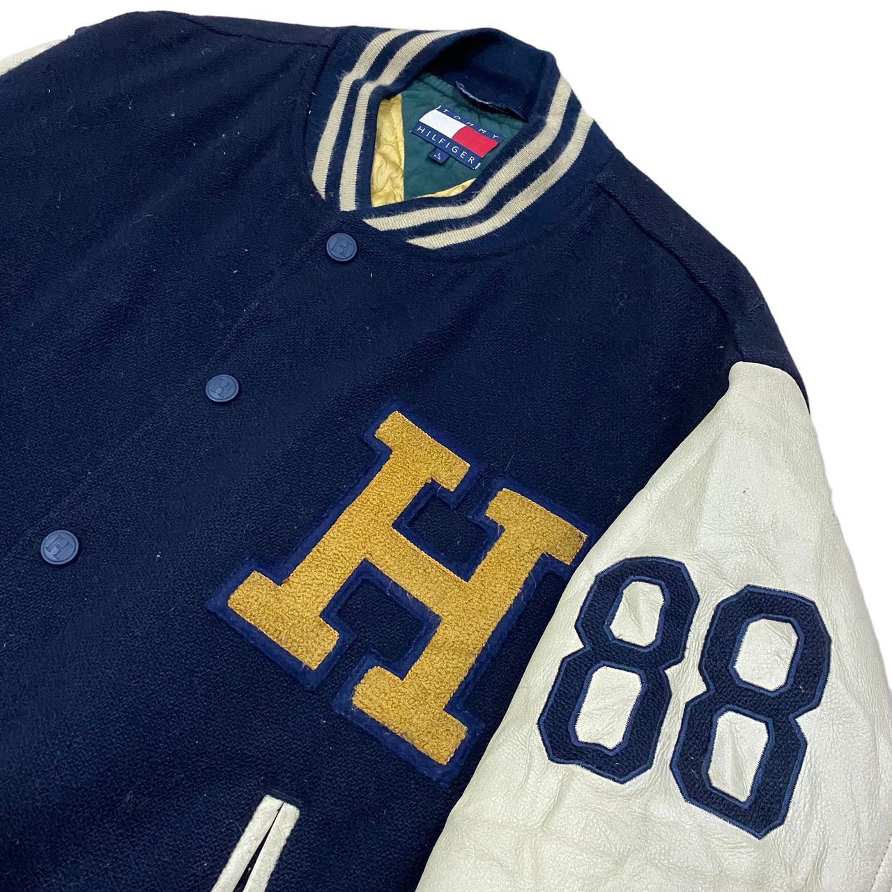 Tommy Hilfiger Vintage Tommy Hilfiger Wool Leather Varsity Jacket Size US L / EU 52-54 / 3 - 5 Thumbnail