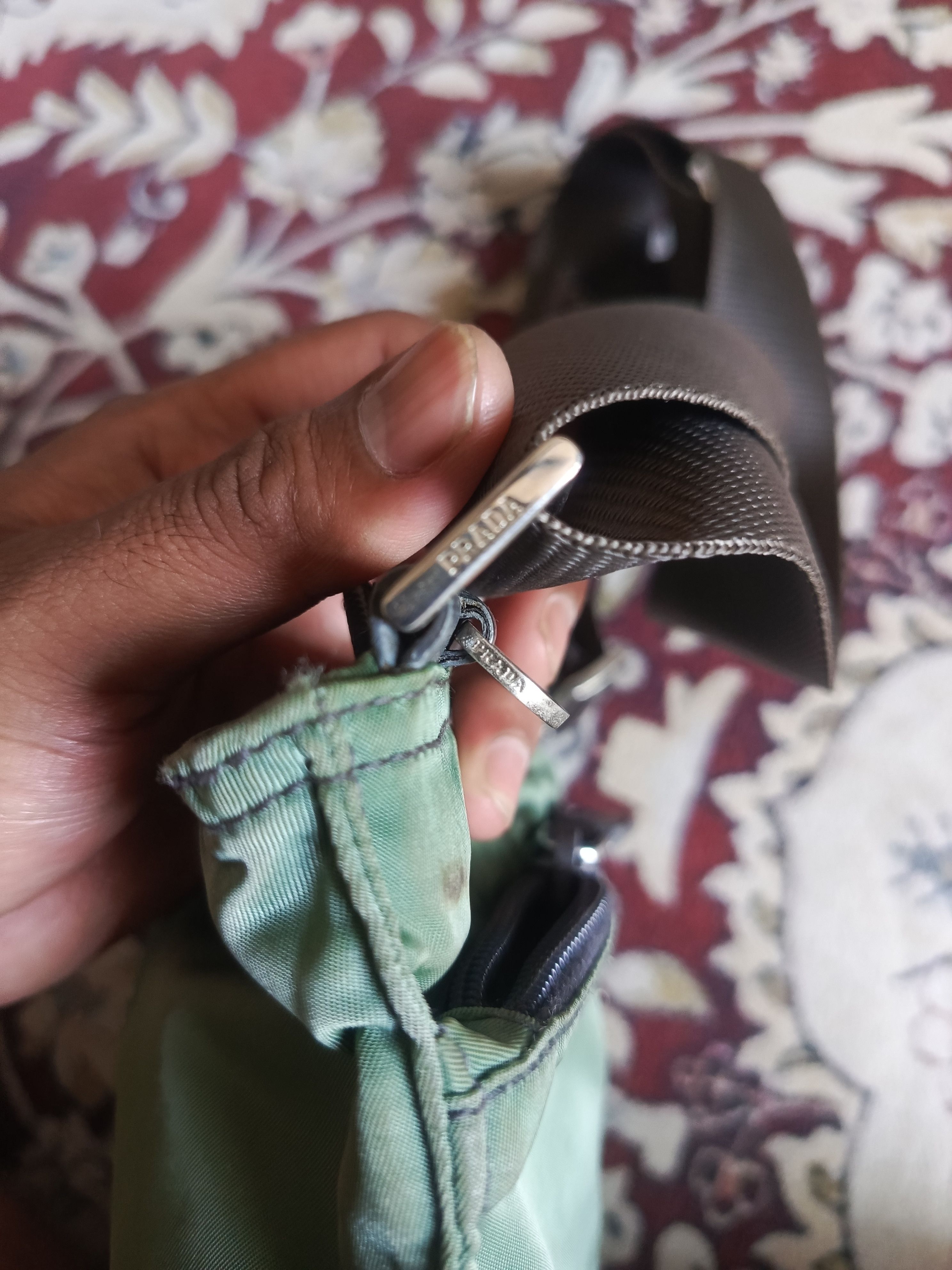 Prada Prada Green Nylon Crossbody Bag Size ONE SIZE - 7 Thumbnail