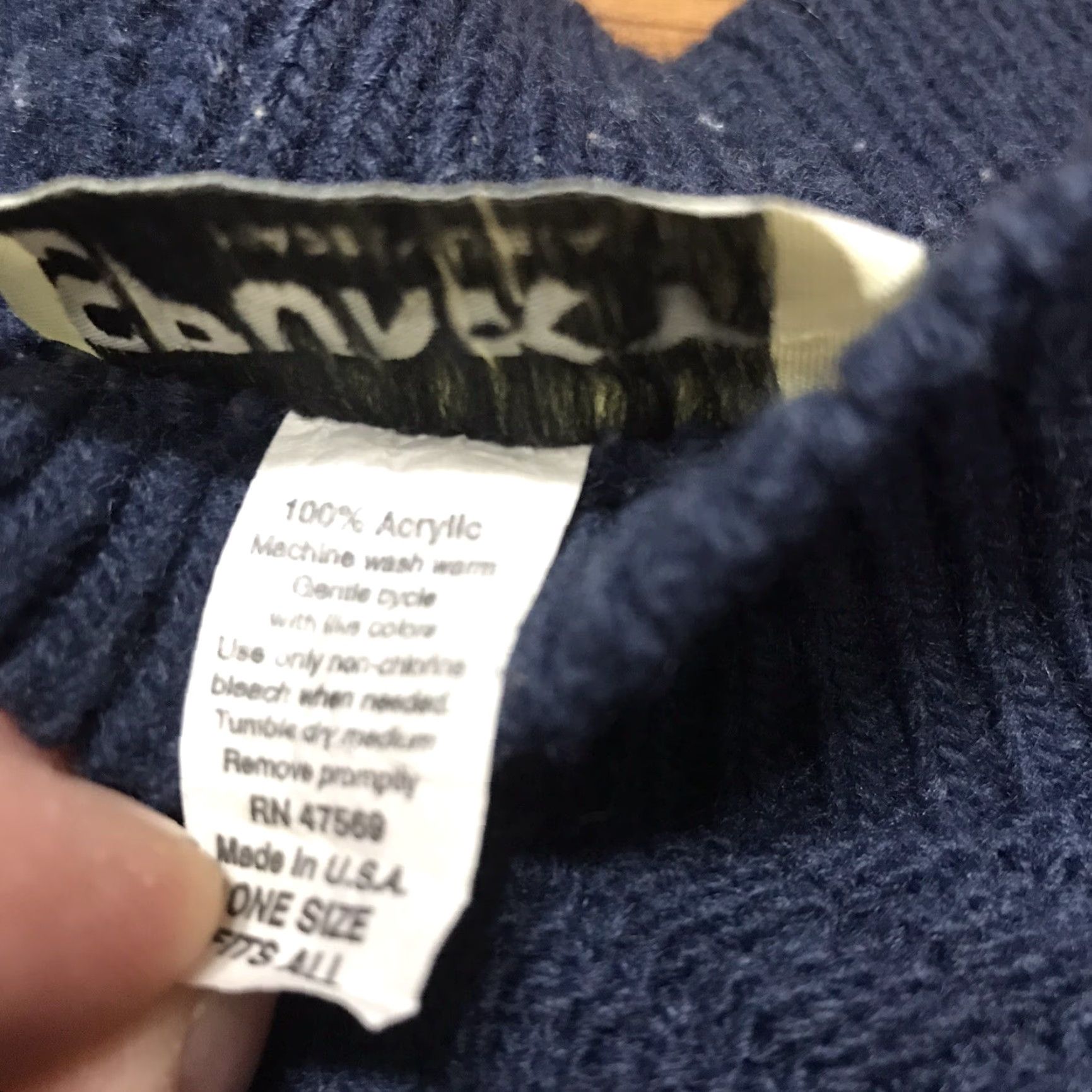 Vintage VINTAGE Spunky Sweater Mock Neck 70s 80s Blue Knit One Size XL Women’s Pullover Knit Pullover Size ONE SIZE - 6 Thumbnail