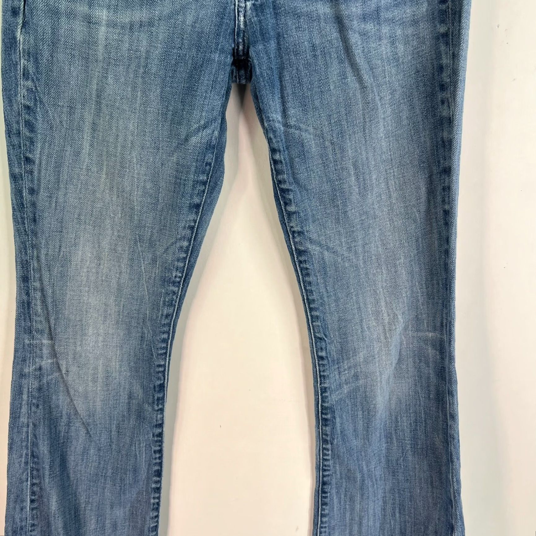 Vintage Chip & Pepper Womens Jeans Wide-Leg Distressed Denim 27 Blue 30X33 90s Bohemian Retro Distressed Zip Button Embroidered Cotton Blend Jeans Womens Size 27" / US 4 / IT 40 - 3 Thumbnail