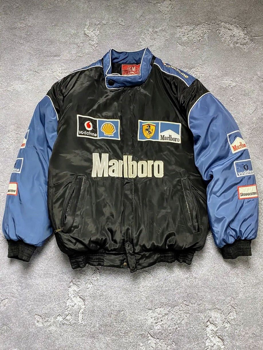 Formula 1 🔥Vintage Ferrari Marlboro F1 Racing Bomber Jacket Retro Y2K Size US S / EU 44-46 / 1 - 1 Thumbnail