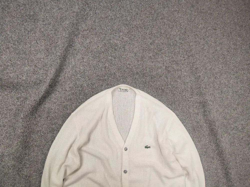 Lacoste Rare Vintage 80's Lacoste Izod Logo White Cardigan Sweater Size US XL / EU 56 / 4 - 1 Thumbnail
