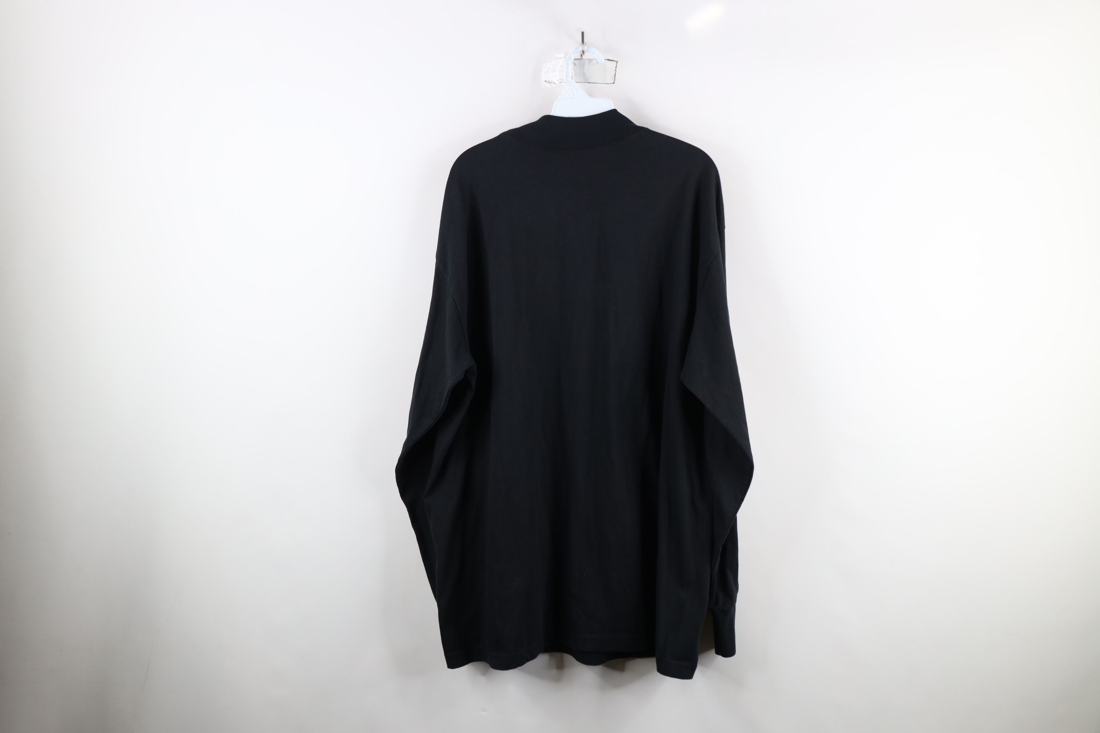 Vintage Vintage 90s Streetwear Mock Neck Long Sleeve T-Shirt Black Size US L / EU 52-54 / 3 - 9 Thumbnail