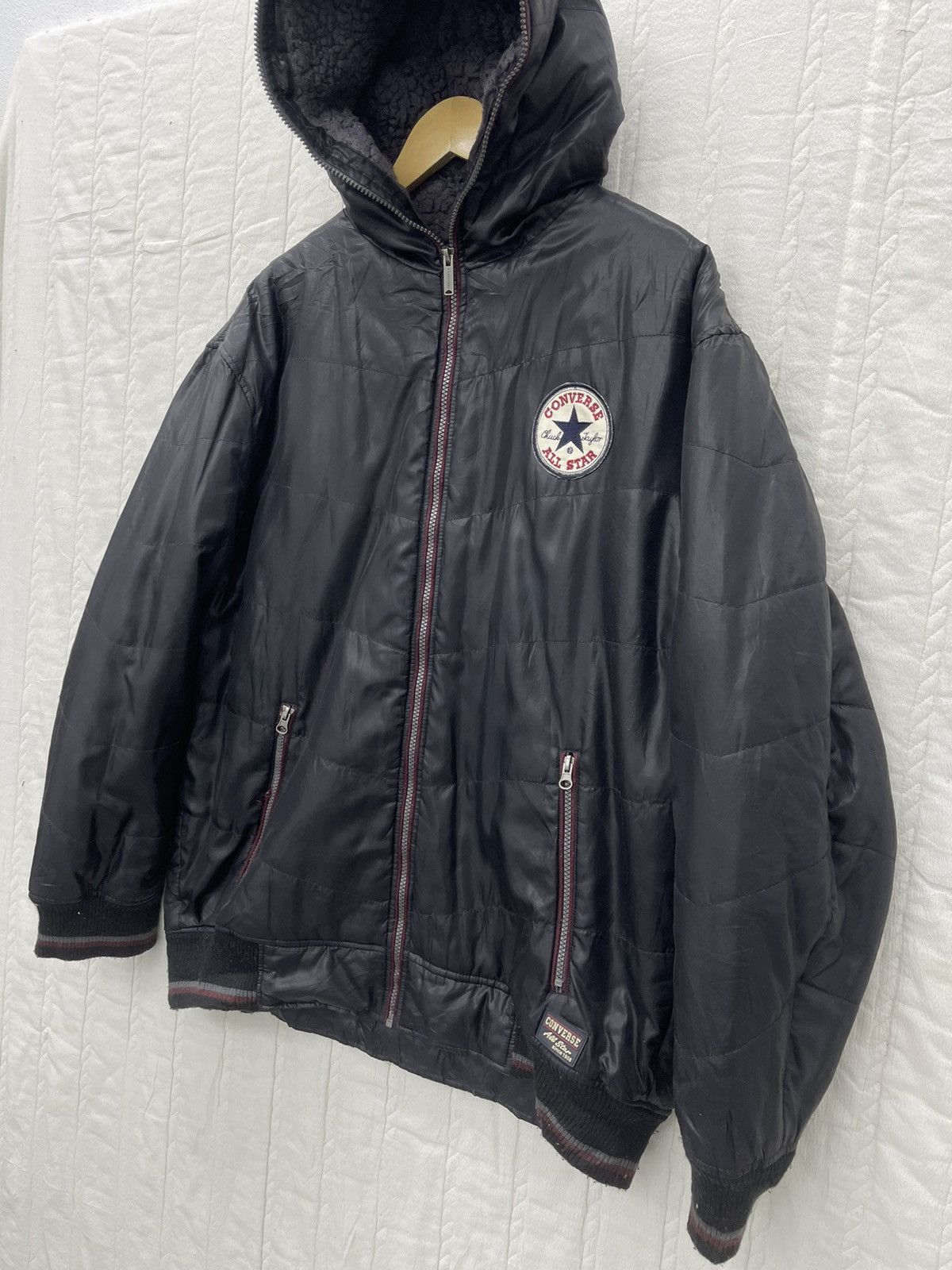 Converse × Vintage (S) VTG CONVERSE SHEARLING JACKET FULL ZIP Size US L / EU 52-54 / 3 - 3 Thumbnail