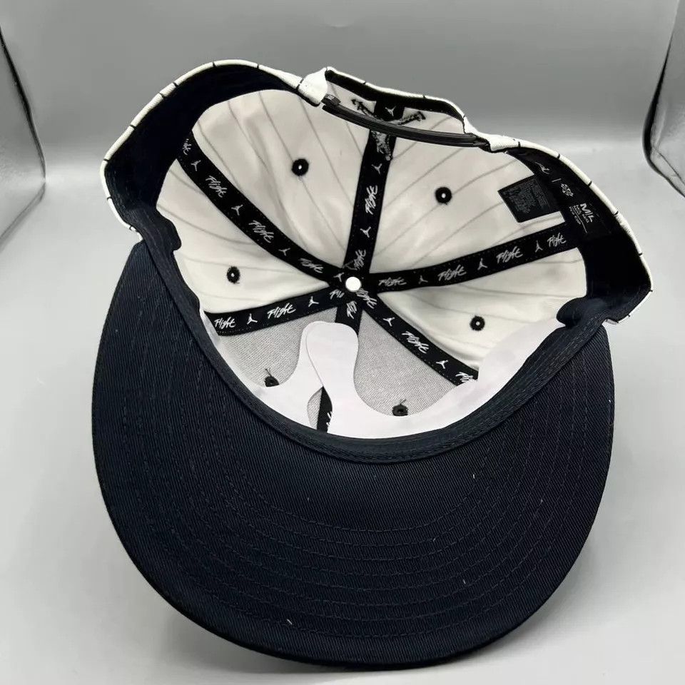 Jordan Brand Air Jordan Hat Men M-L Baron 45 Pinstripes Jumpman Snap Back Size ONE SIZE - 6 Thumbnail