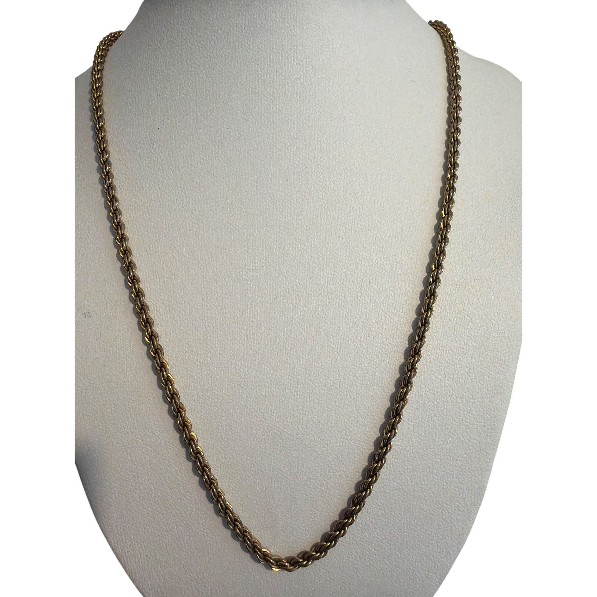 Other Vintage Gold Tone Rope Chain Necklace Lobster Clasp 18" Laye Size ONE SIZE - 1 Thumbnail