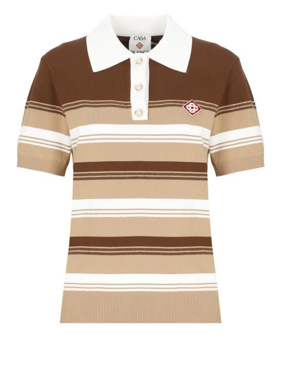 Casablanca CASABLANCA Women Polo Shirts UWS25KW90701 BEIGE BROWN Brown Size XS / US 0-2 / IT 36-38 - 1 Thumbnail