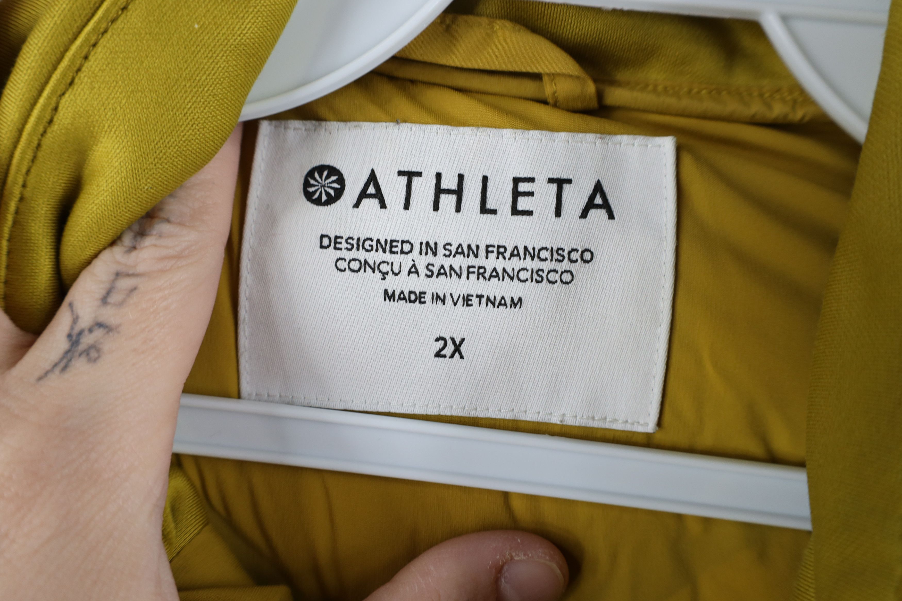 Athleta × Vintage Athleta Down Insulated Full Zip Puffer Vest Jacket Yellow Size XXL / US 16-18 / IT 52-54 - 7 Thumbnail