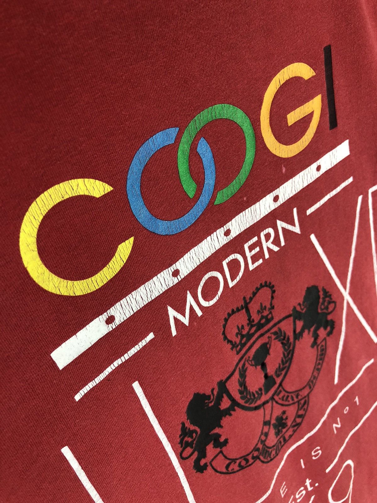 Coogi Vintage Coogi Modern Luxe Faded Red Tshirt Size US XXL / EU 58 / 5 - 7 Thumbnail