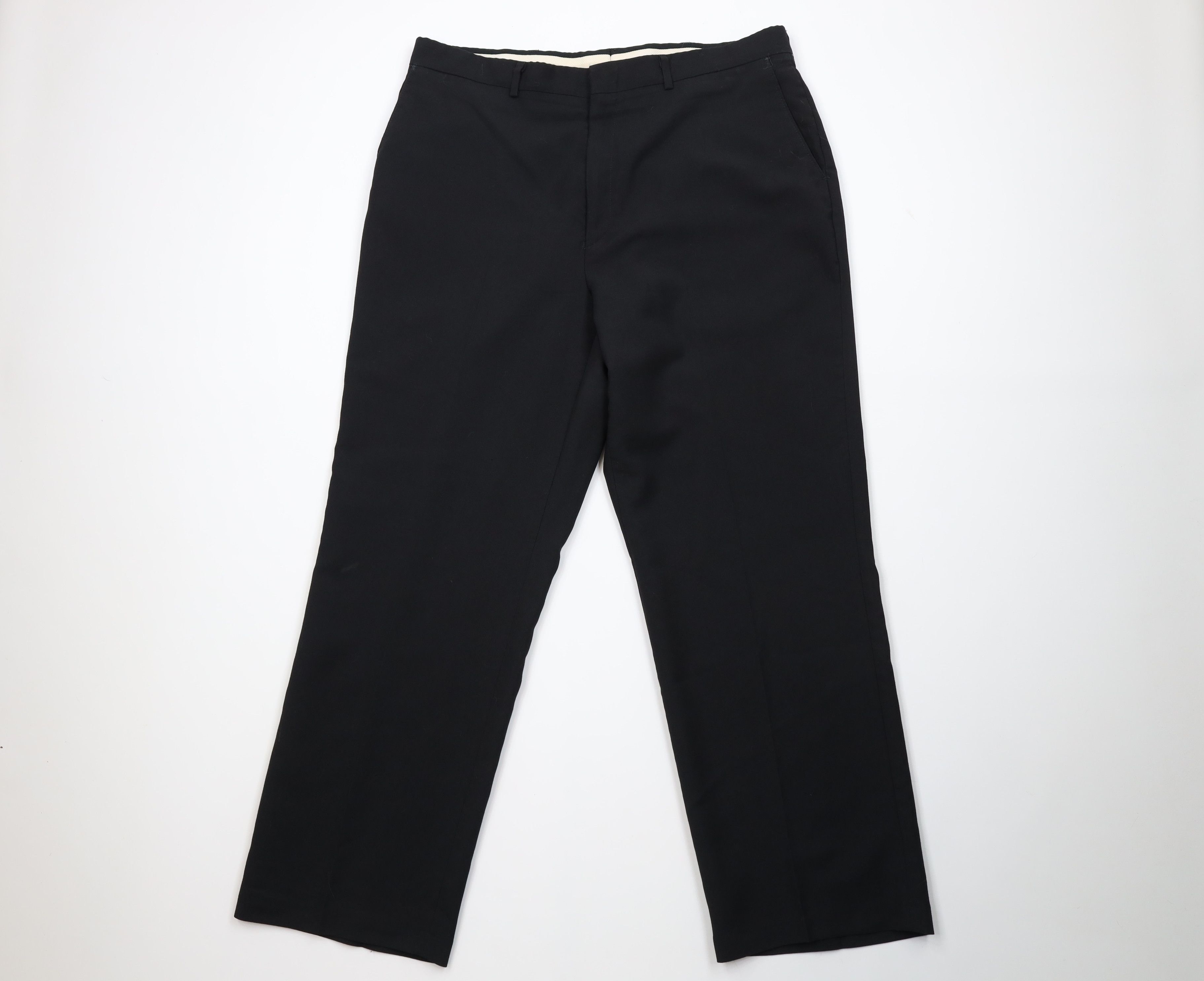 Vintage Vintage 90s Streetwear Wool Blend Wide Leg Chino Pants Black Size US 36 / EU 52 - 1 Thumbnail