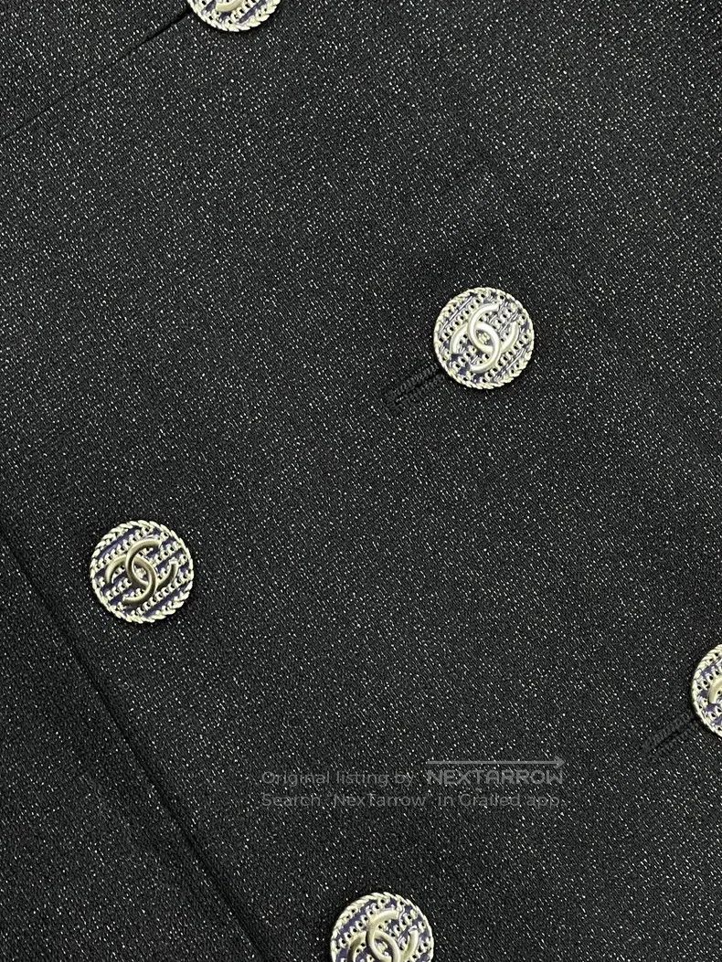 Chanel Chanel Cruise series catwalk black double-breasted fine fl Size XS / US 0-2 / IT 36-38 - 2 Thumbnail
