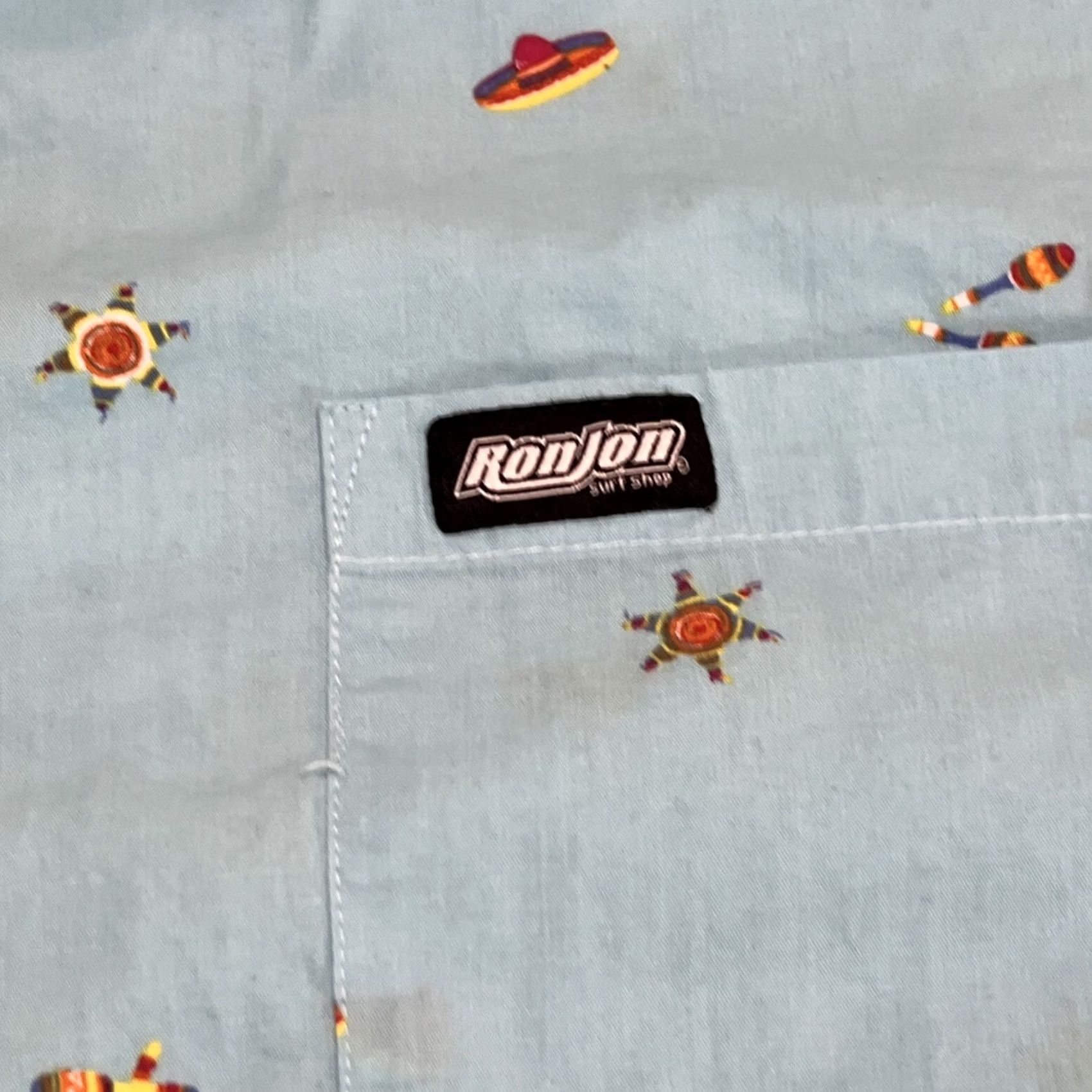Ron Jon Surf Shop Ron Job Surf Shop Button-Up Shirt Men’s L Blue Fiesta Cinco De Mayo Blue Shirt Mens Large Blue Fiesta Cinco De Mayo Button-Up Shirt Size US L / EU 52-54 / 3 - 5 Thumbnail