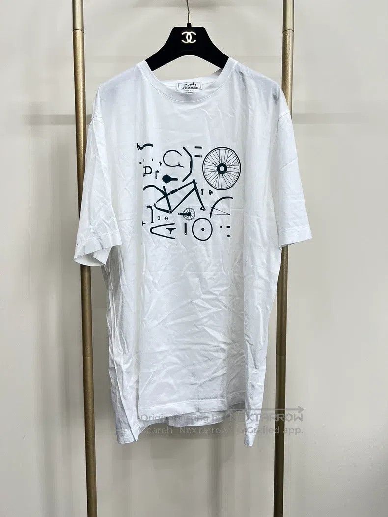 Hermes Hermes size 3XL Bicycle print short-sleeved T-shirt Size US XXL / EU 58 / 5 - 1 Thumbnail