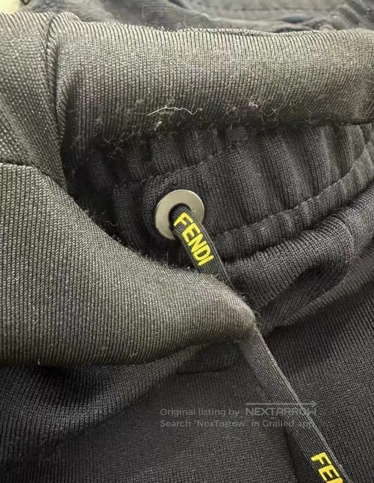 Fendi Black Athletic Shorts with Yellow Side Stripes. Size US 36 / EU 52 - 4 Thumbnail
