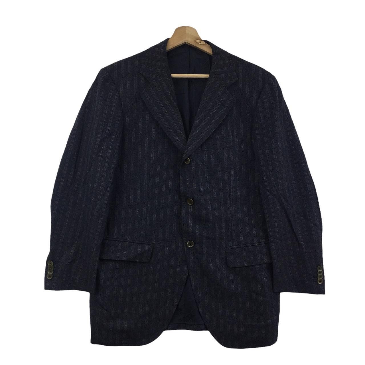 Vintage Vtg FRANCO PRINZIVALLI SARTORIA 3 Button Blazer Striped Size US M / EU 48-50 / 2 - 1 Thumbnail