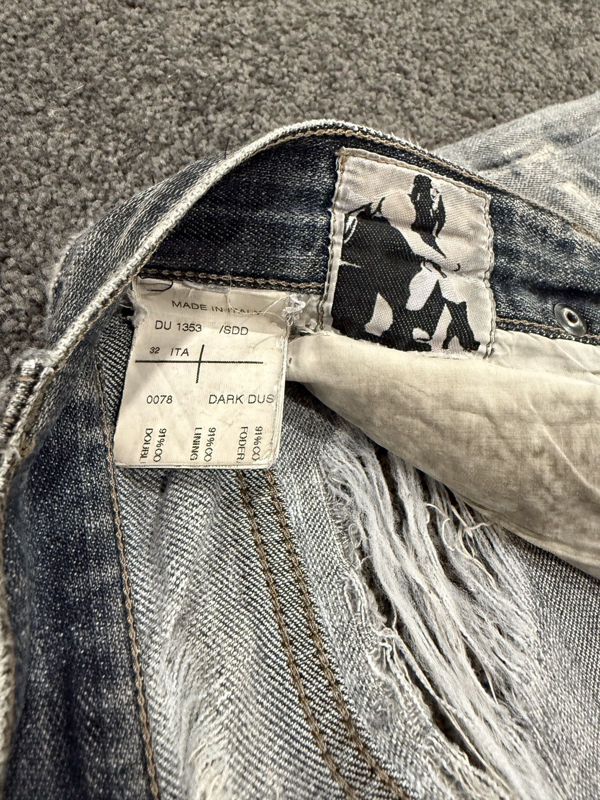 Rick Owens Rick Owen’s FW07 “Exploder” Dark Dust Bootcut Detroit Denim Size US 32 / EU 48 - 3 Thumbnail