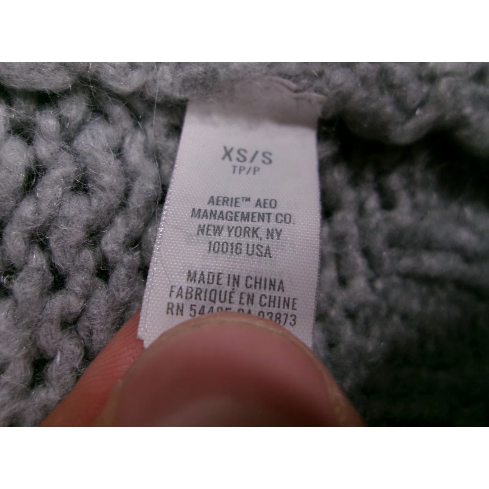 Vintage Aerie Sweater Cardigan Womens XS Small Open Front Knit Mohair Blend Cozy Gray Knit Size XS / US 0-2 / IT 36-38 - 7 Thumbnail