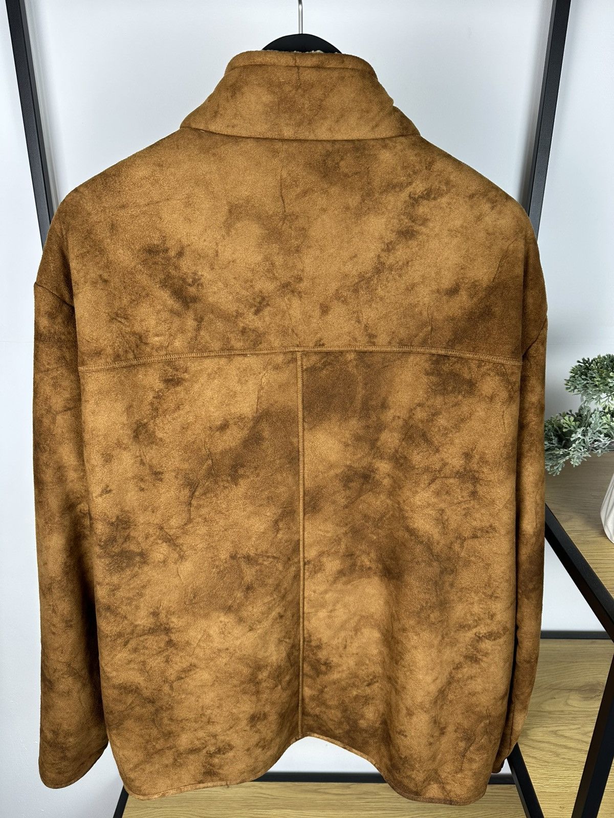 Hugo × Hugo Boss × Vintage HUGO BOSS Tan Faux Sheepskin Fleece Jacket B3 Style Coat Men Size US XXL / EU 58 / 5 - 14 Thumbnail