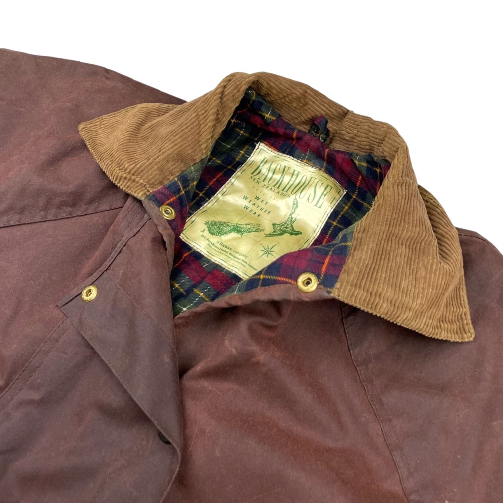 Barbour Backhouse Barbour Stockman Men’s Trench Coat Brown Waxed Cotton Long Wool Lined Snap Closure All Season Mens M Size US M / EU 48-50 / 2 - 2 Thumbnail