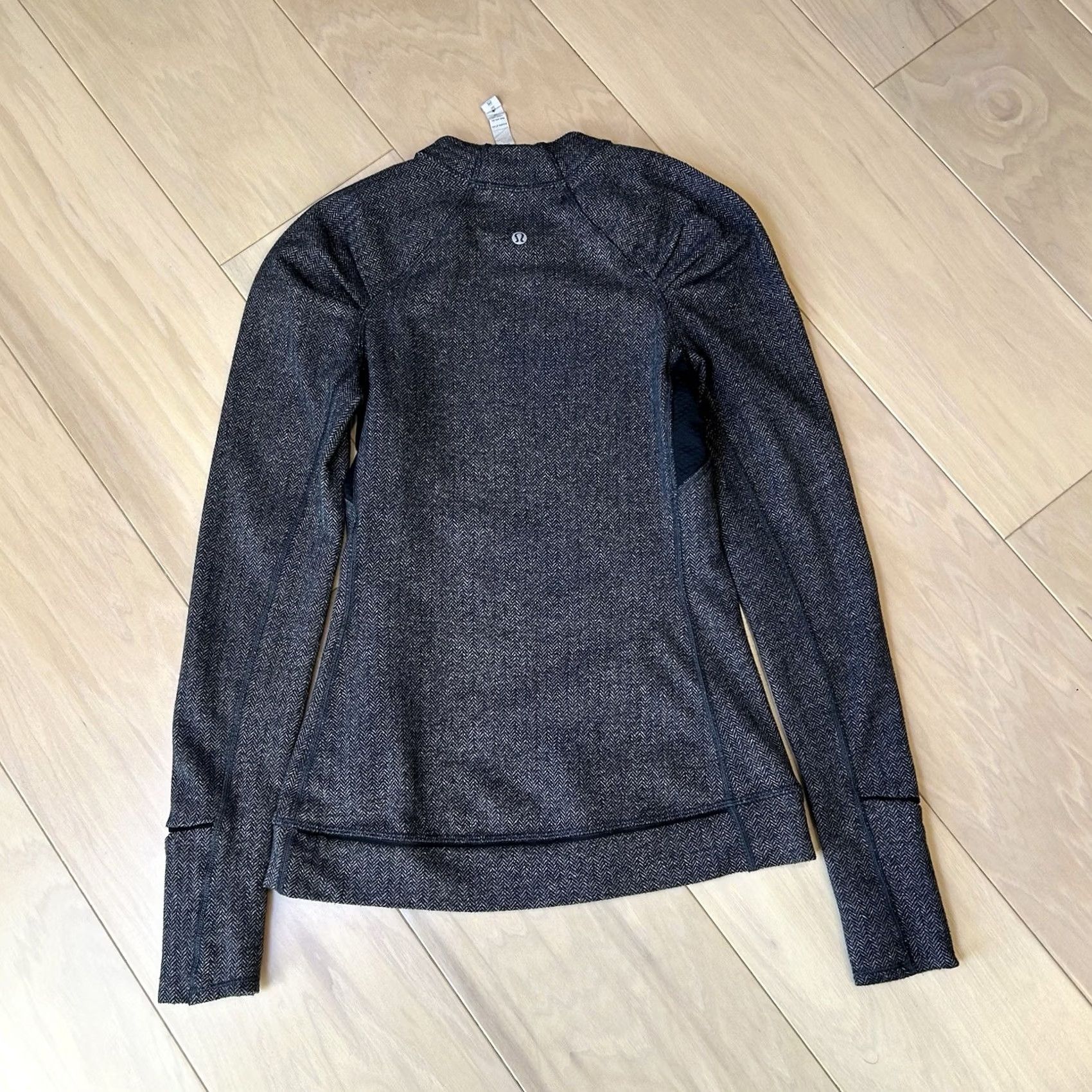 Lululemon Lululemon Think Fast Heathered Herringbone Gray Pullover Sweatshirt Women’s 2 Size XS / US 0-2 / IT 36-38 - 3 Thumbnail