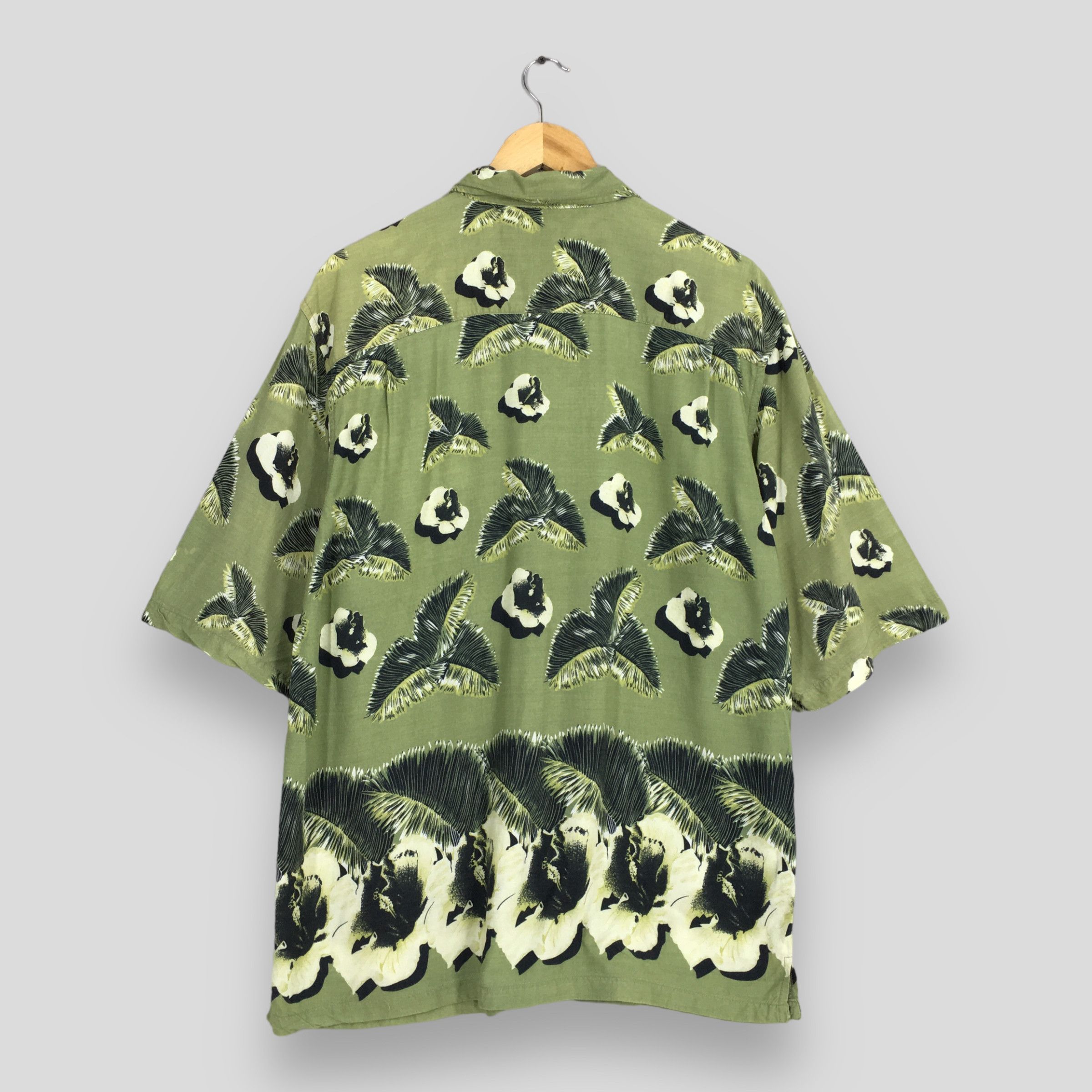 Other Vintage 90s Floral Leaves Aloha Men's Shirt Large Size US L / EU 52-54 / 3 - 6 Thumbnail