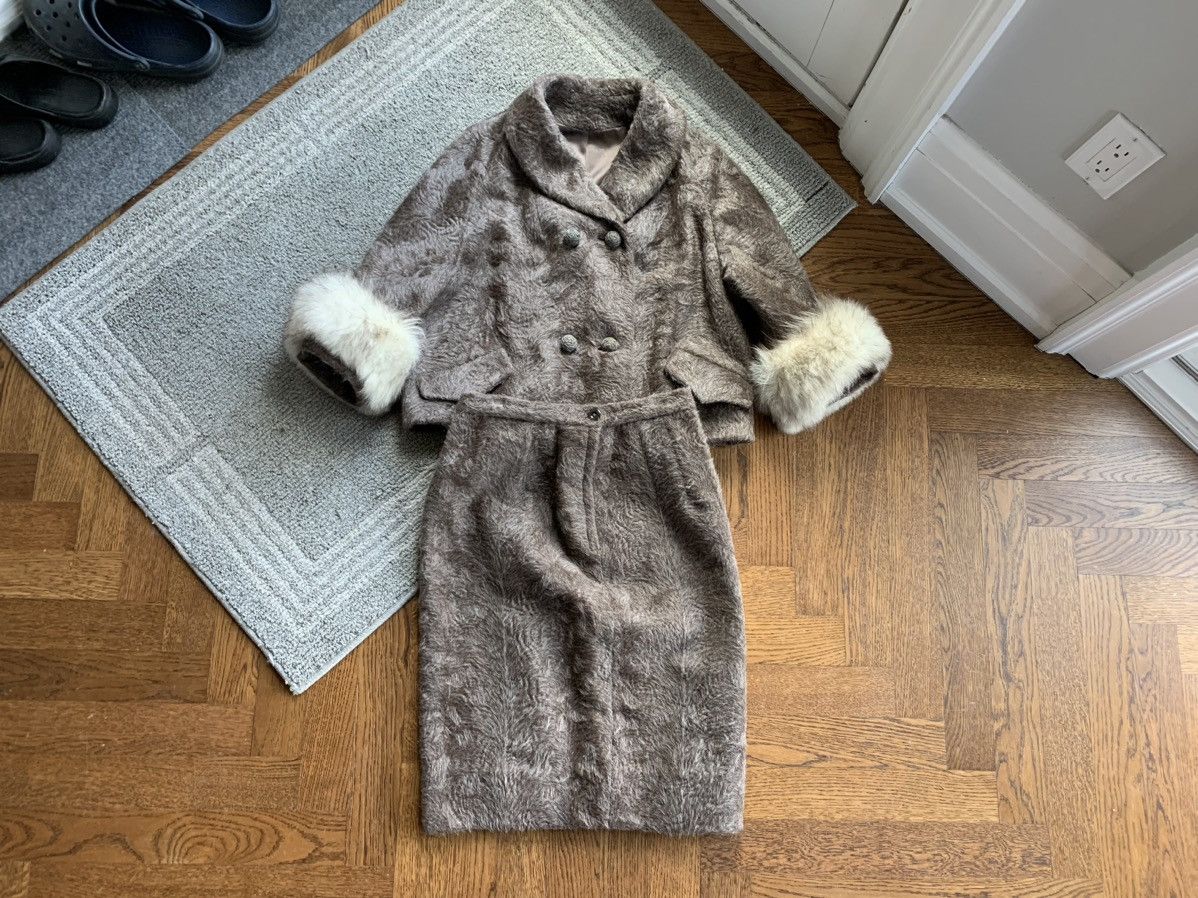 Vintage Vintage Fur Coat Skirt Set Chanel Blazer Fox Two Piece Wool Size XS / US 0-2 / IT 36-38 - 20 Thumbnail