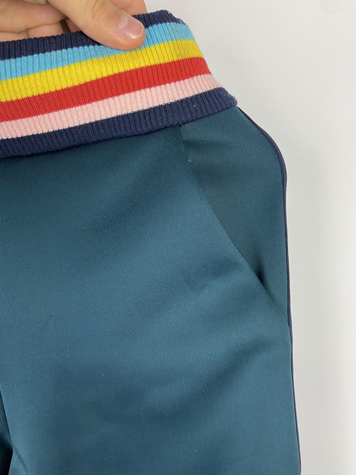 Designer × Mira Mikati Mira Mikati Trousers Joggers Raibow Track Green Pants Size 27" / US 4 / IT 40 - 11 Thumbnail