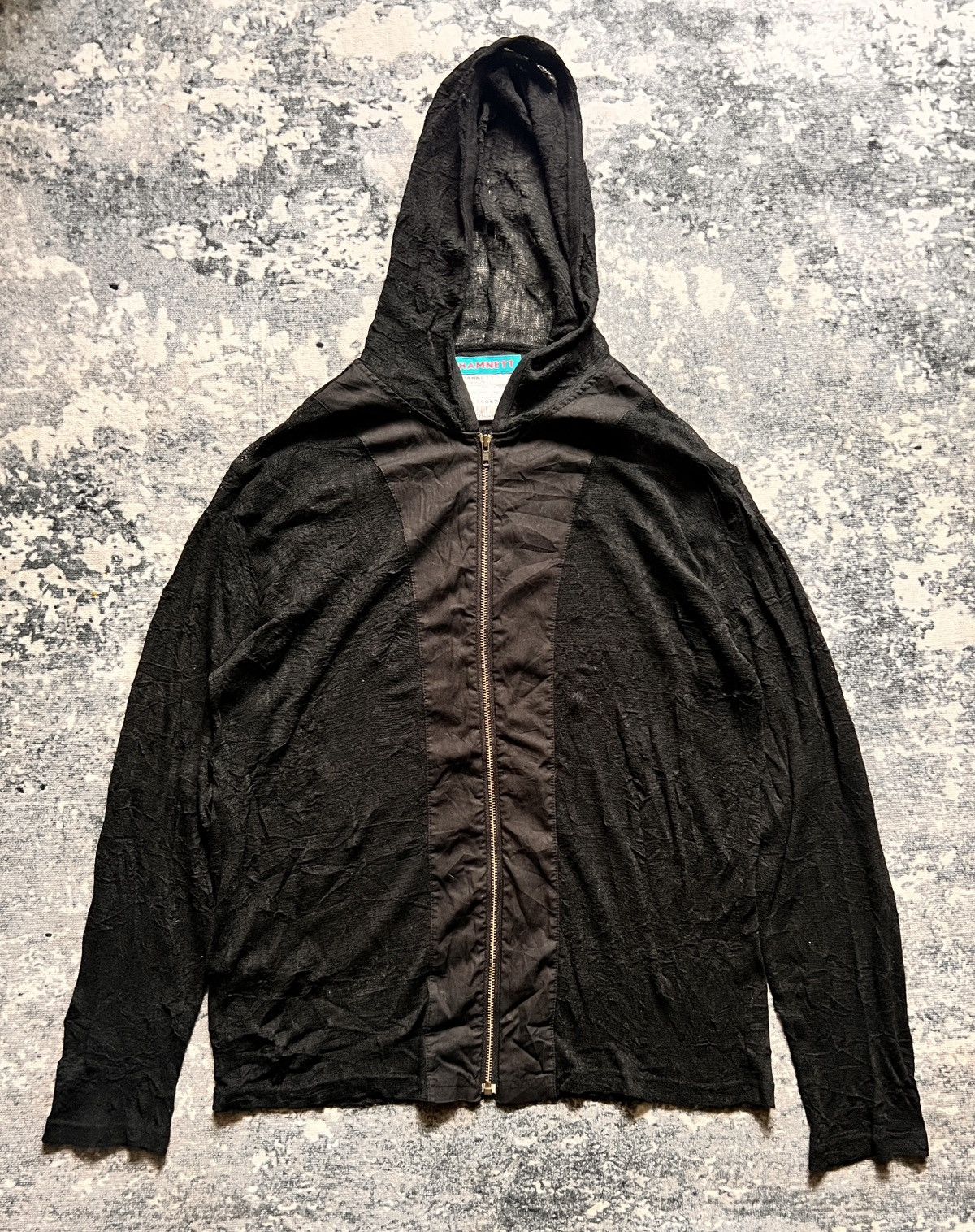Katharine Hamnett London Katherine Hamnett Sheer Black Hoodie Size US M / EU 48-50 / 2 - 1 Thumbnail