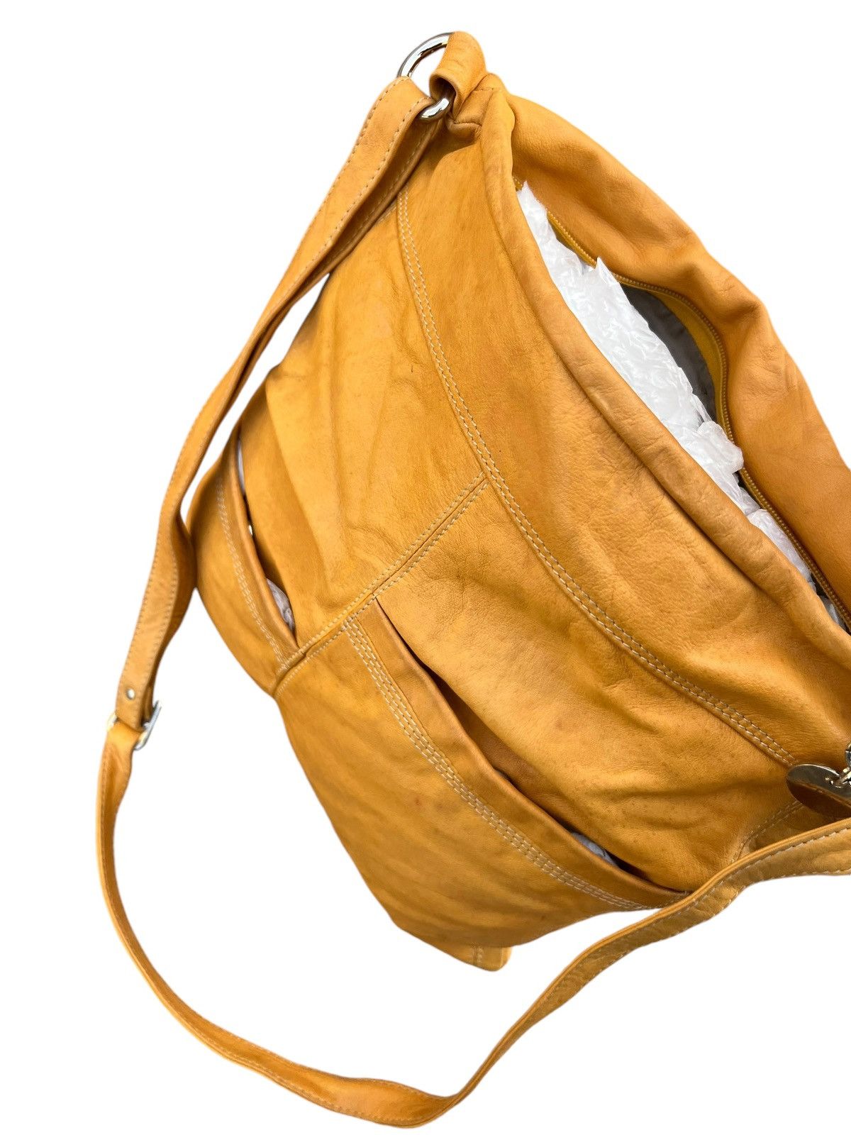 Leather Vintage DEL CONTE Muddy Stains Fade Patina Leather Bag Size ONE SIZE - 20 Thumbnail