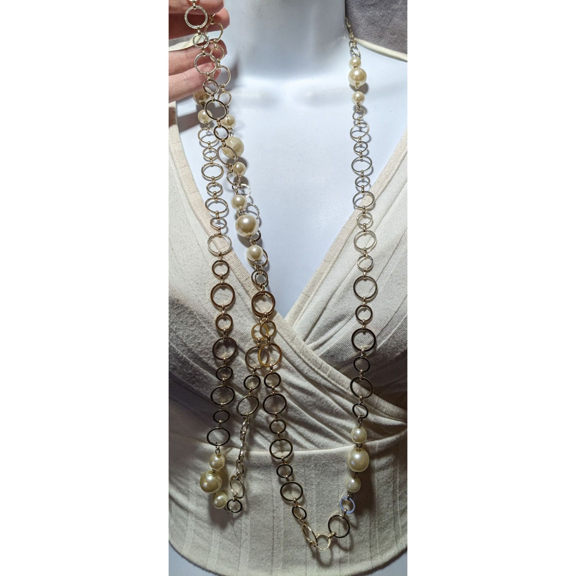 Other Y2K Loop Chain Pearl Beaded Opera Necklace Size ONE SIZE - 7 Thumbnail