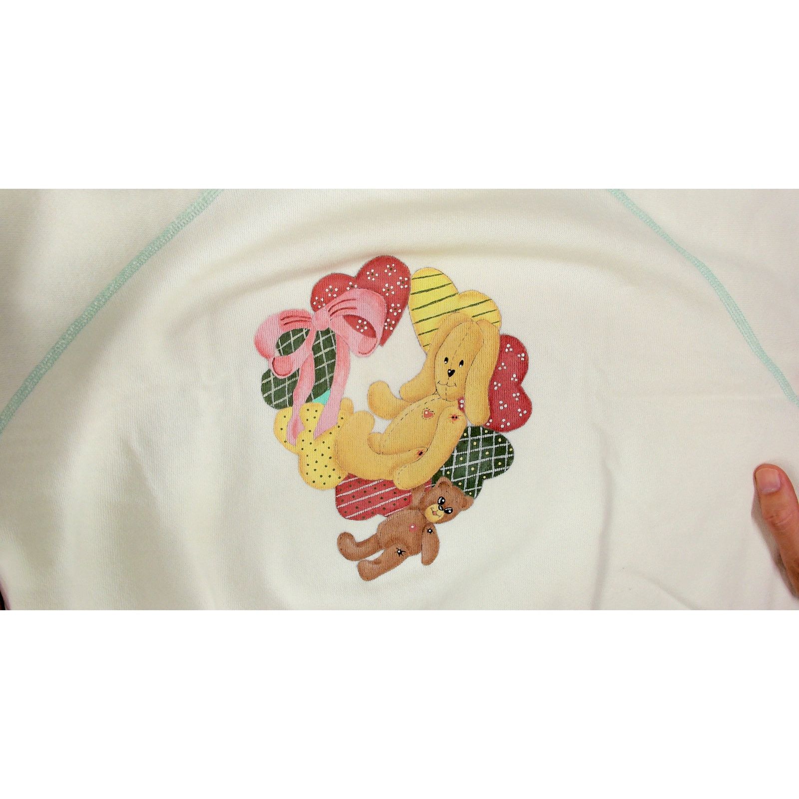 Hanes Vintage 90s Hanes Her Way Boxy Teddy Bear Sweatshirt XL Size XL / US 12-14 / IT 48-50 - 9 Thumbnail