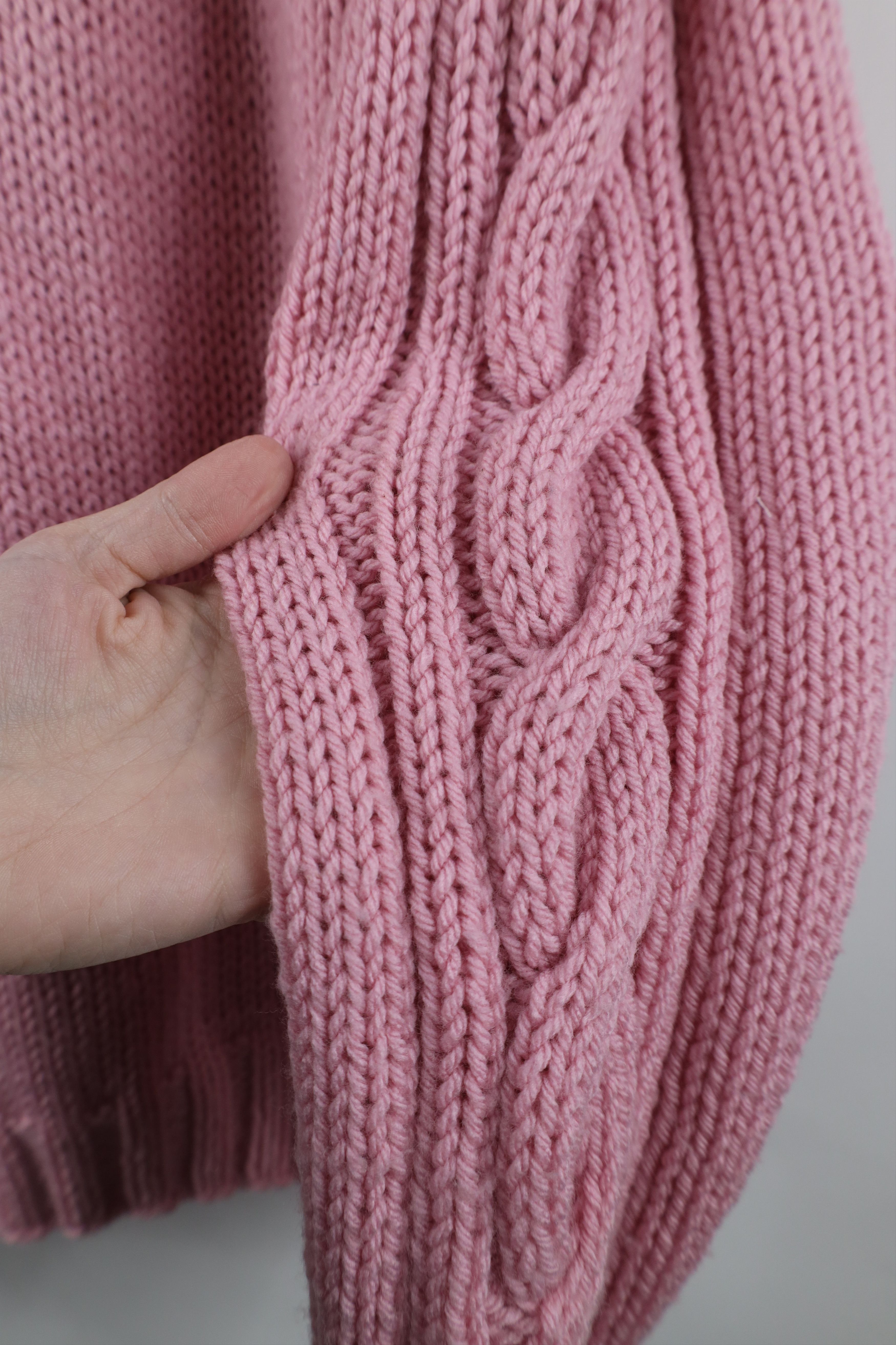 Vintage Vintage 70s Streetwear Ribbed Knit Boxy Sweater Pink USA Size XL / US 12-14 / IT 48-50 - 6 Thumbnail
