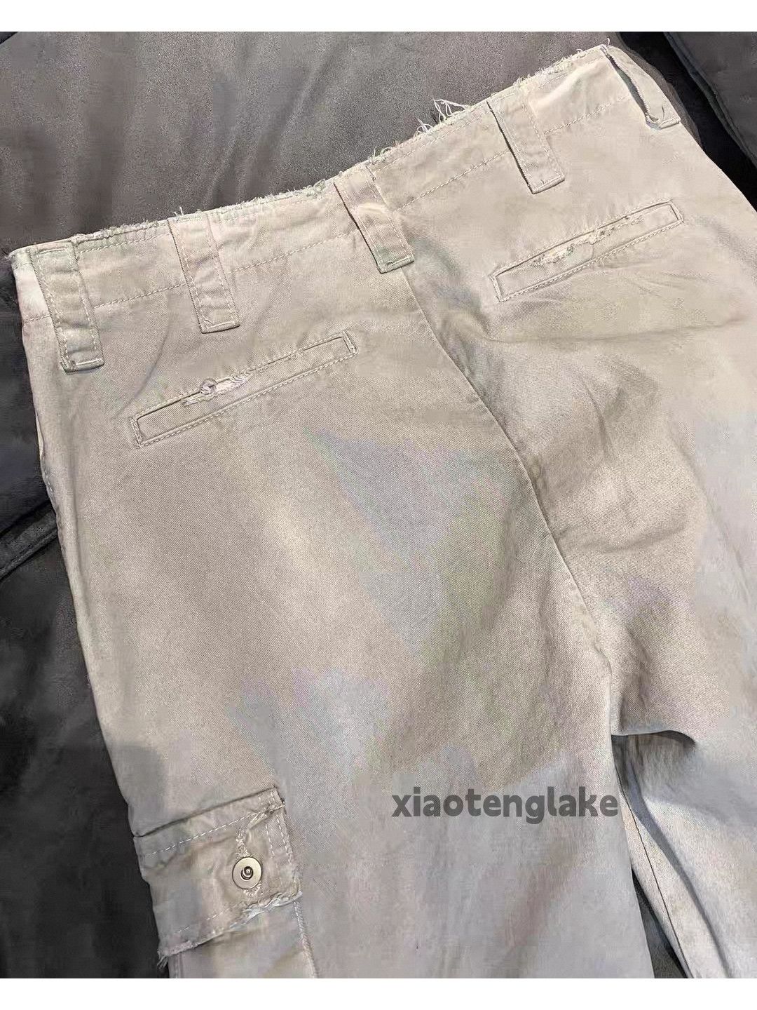 Vintage Unisex utility punk yuppie grunge stain ripped cargo pants Size US 36 / EU 52 - 4 Thumbnail