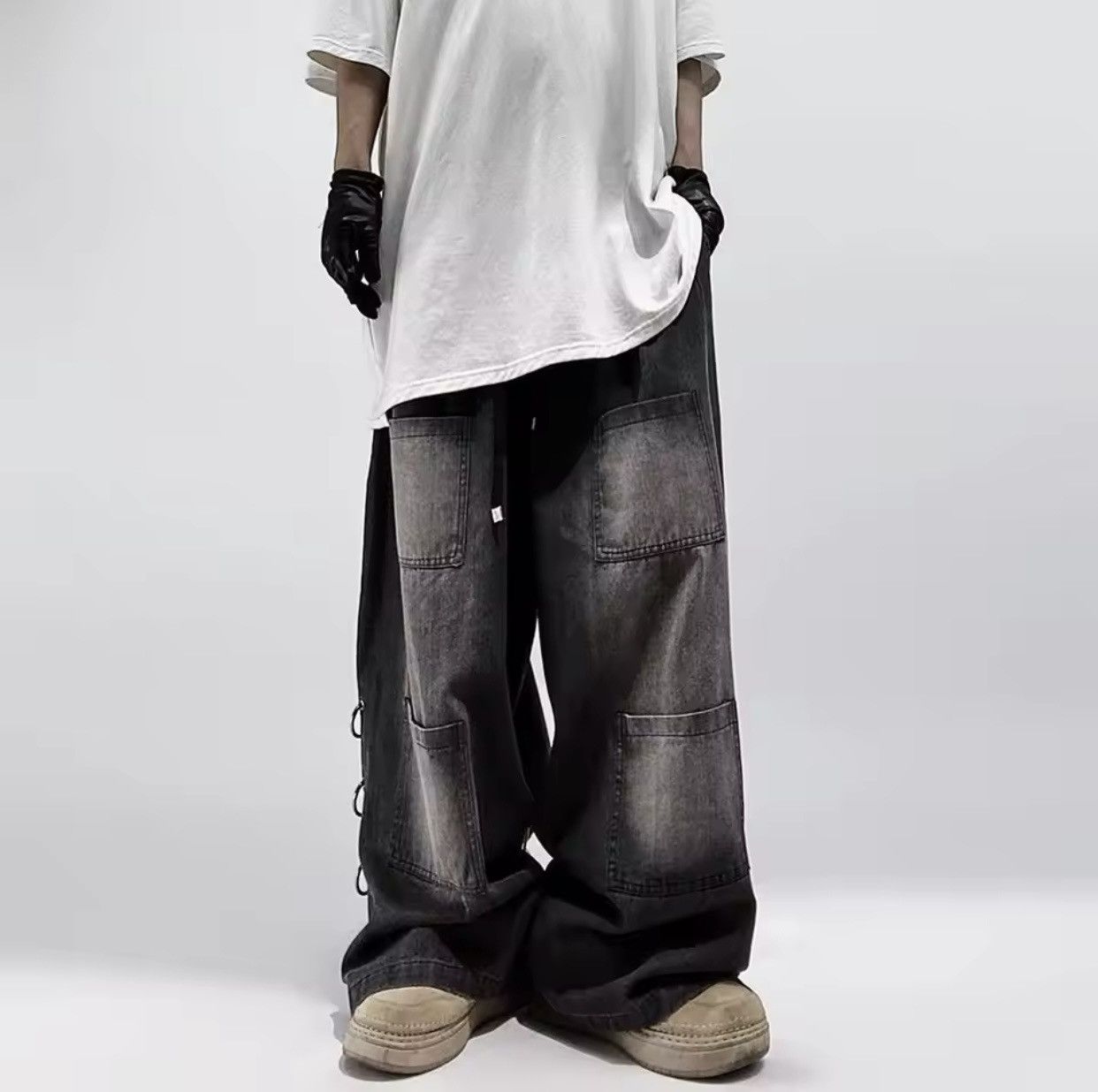 Denime × Vintage American Style Oversized Pocket Retro Baggy Jeans Size US 32 / EU 48 - 3 Thumbnail